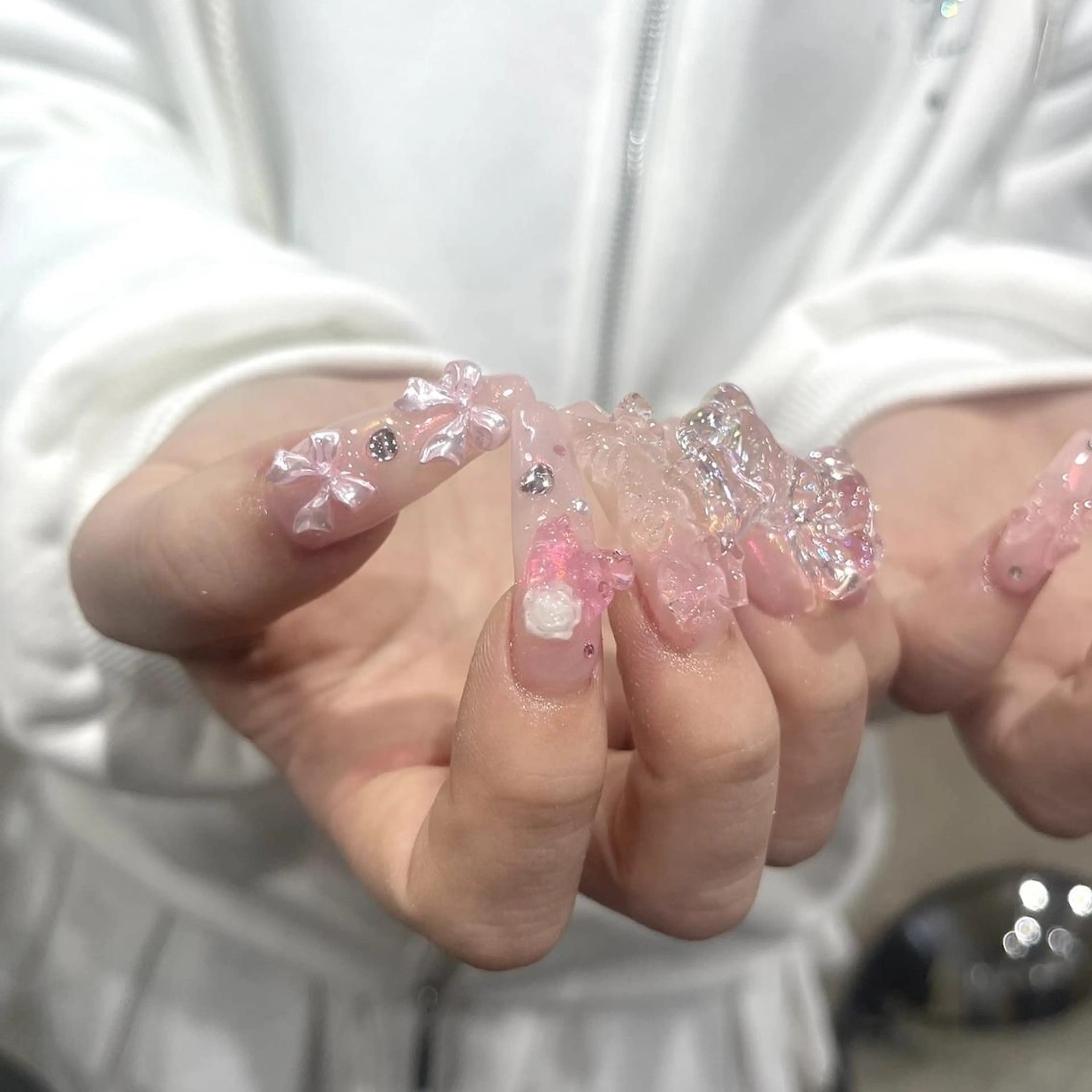 ネイル ワンカラーネイル ネイルチップ Minami💕☀️ 💕のネイルデザイン