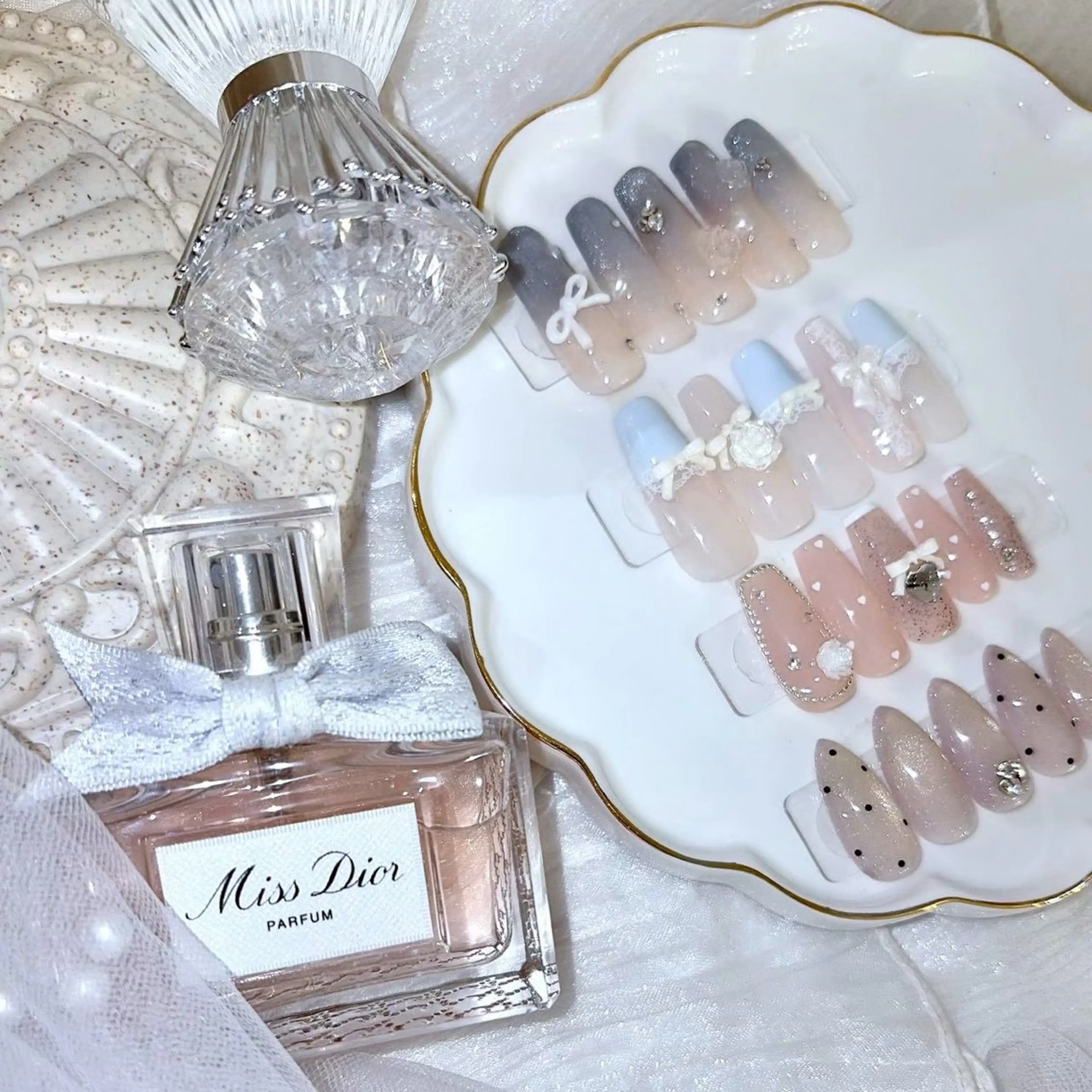 ネイル ハンドネイル muguet🎀 モテ系🫧うるちゅるのネイルデザイン