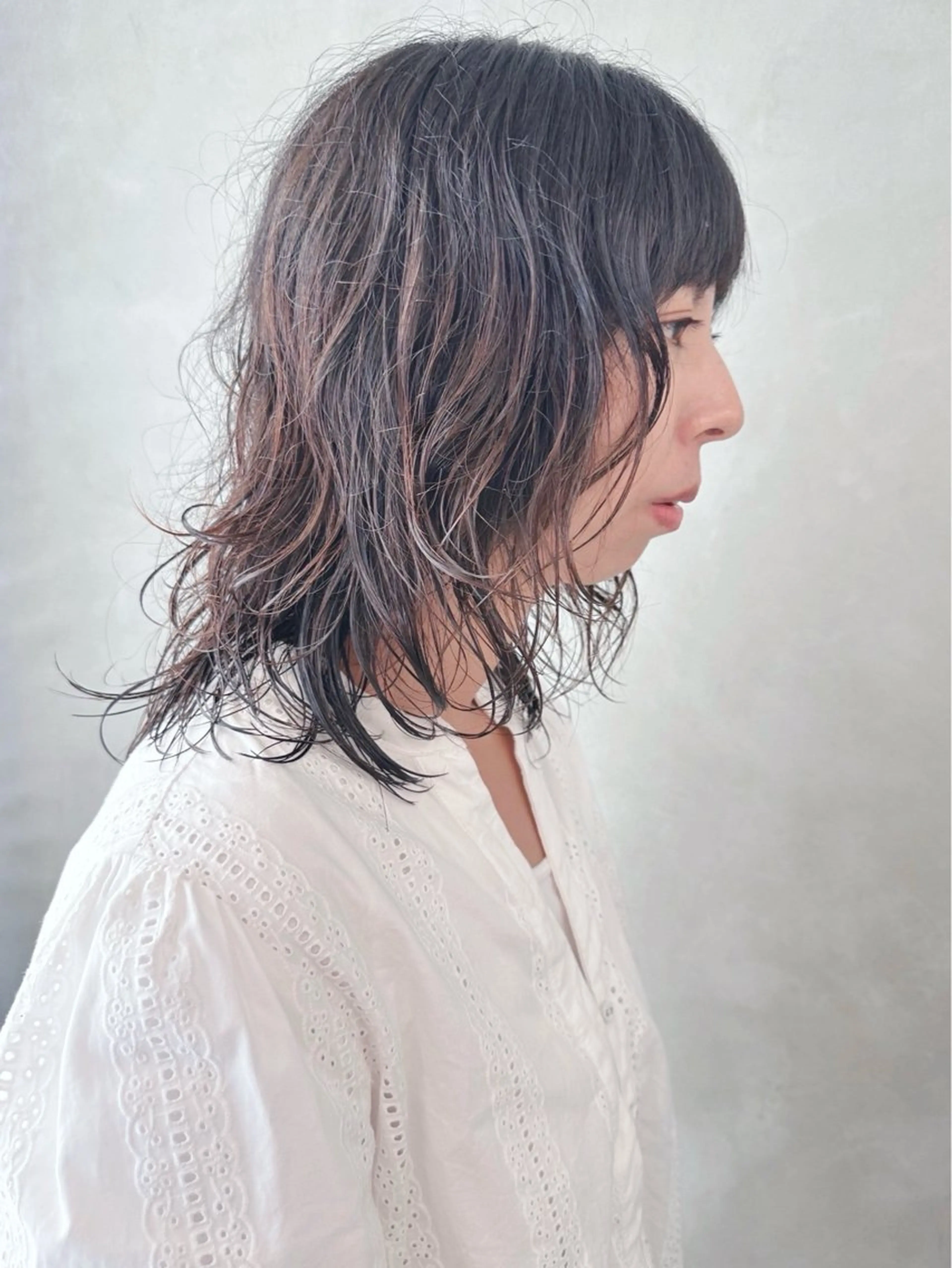 ミディアム パーマ カット パーマ ボブ/ゆるふわ ボブパーマ/とういのヘアスタイル