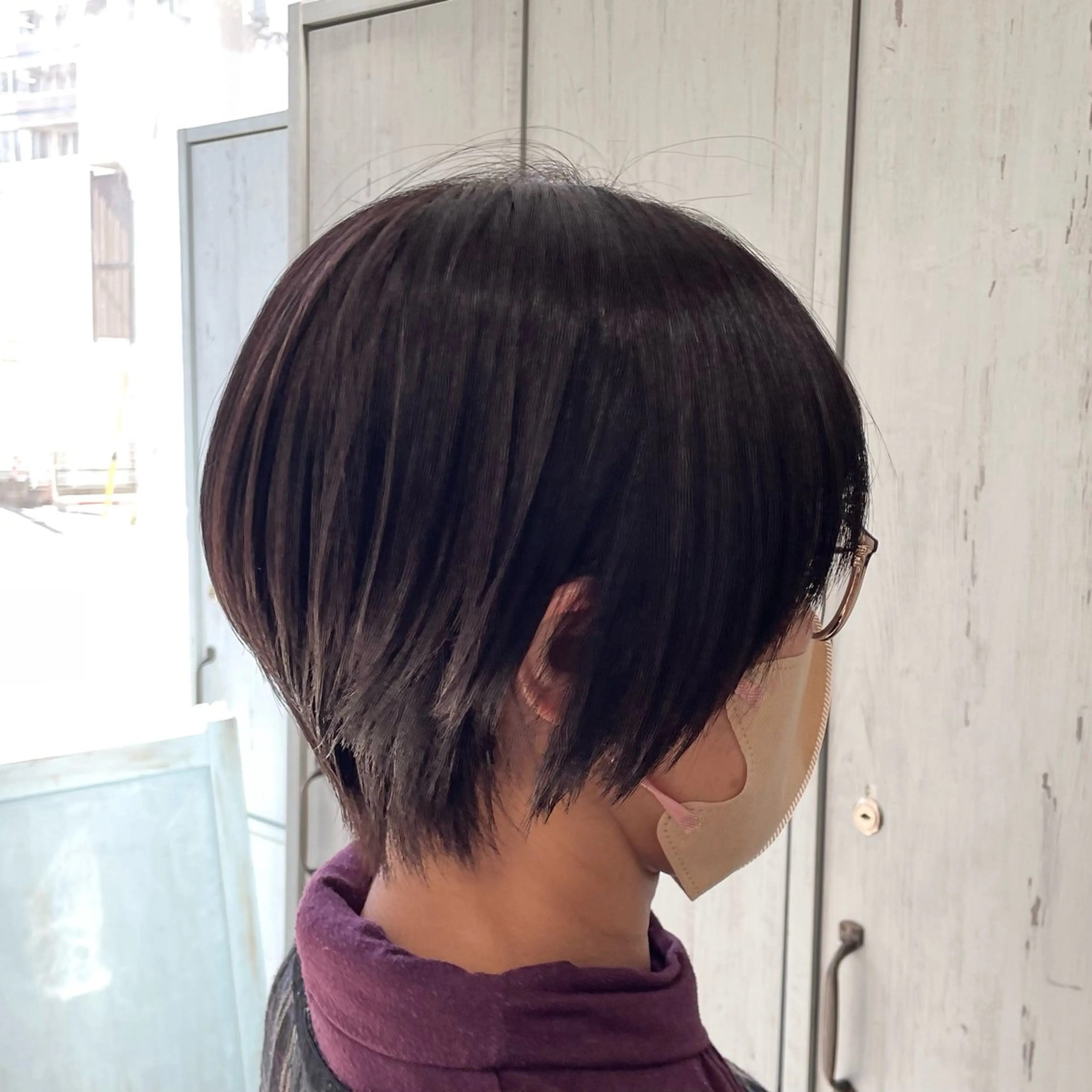 ショート くびれヘア ショートヘア ピンク・ラベンダー/ レイヤー/NANAのヘアスタイル