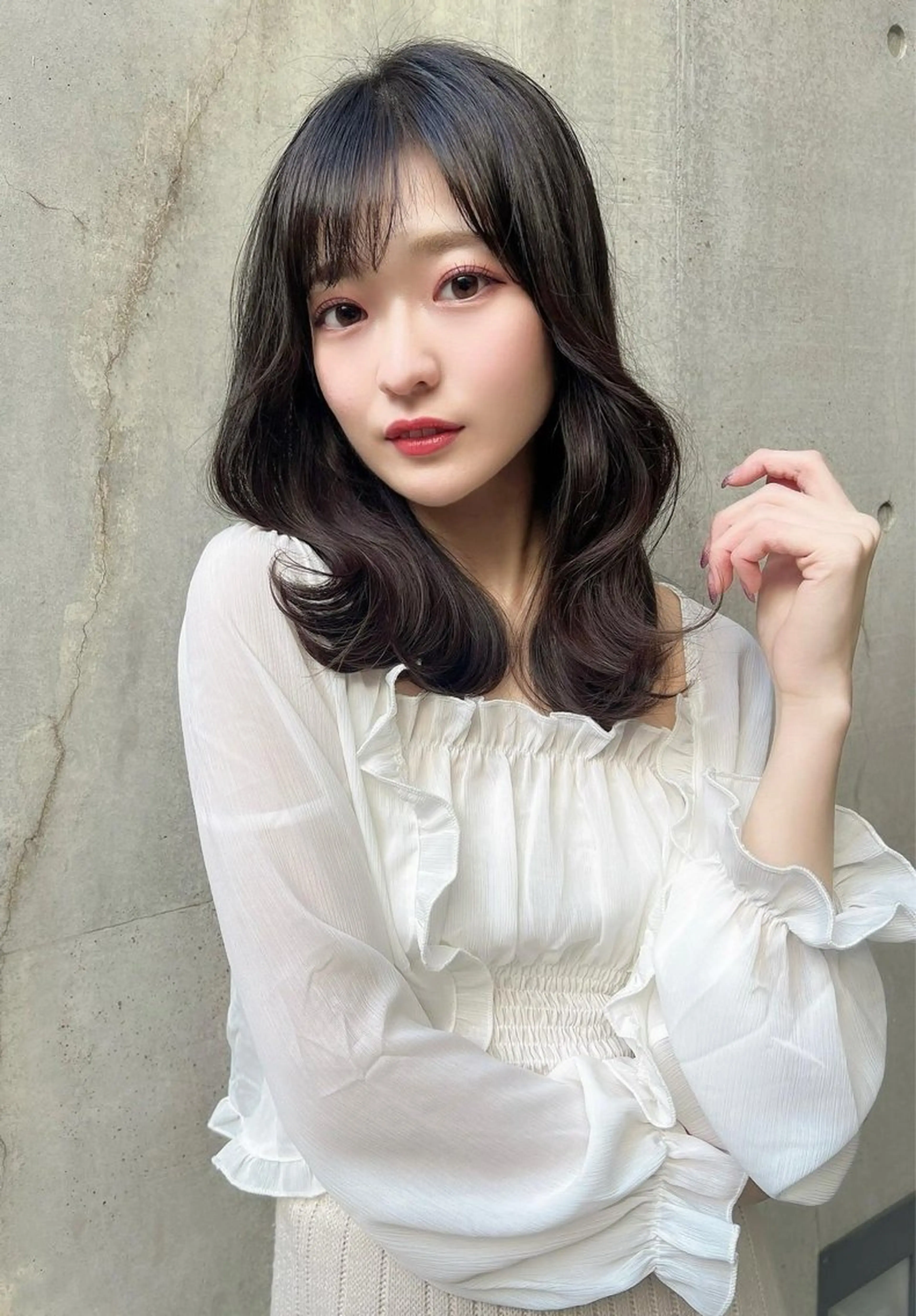 ミディアム カット ヘアカラー 似合わせカラーの達人 ダブルカラー/森栄範のヘアスタイル