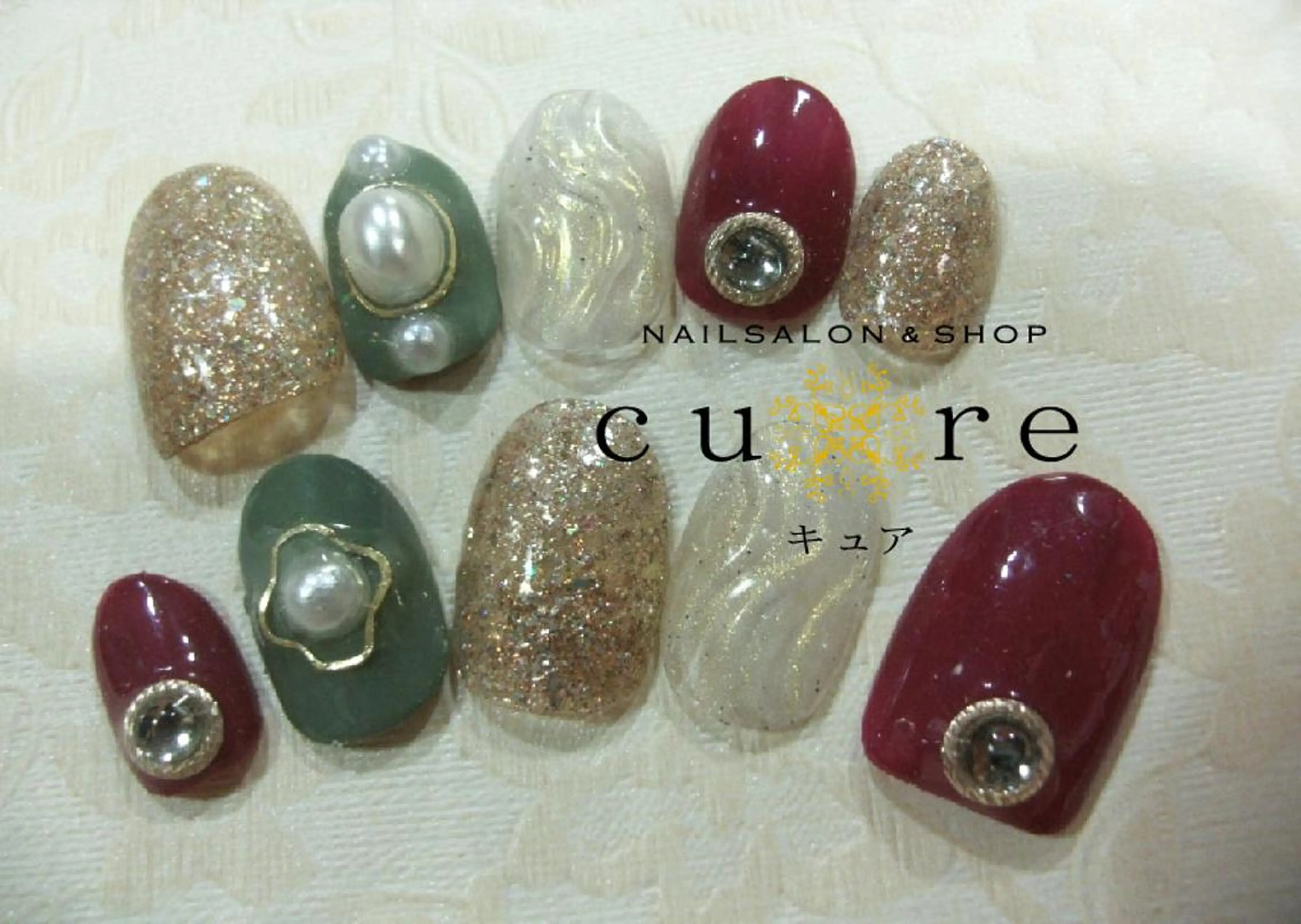 ネイル 成人式 ネイルサロン Cureのネイルデザイン