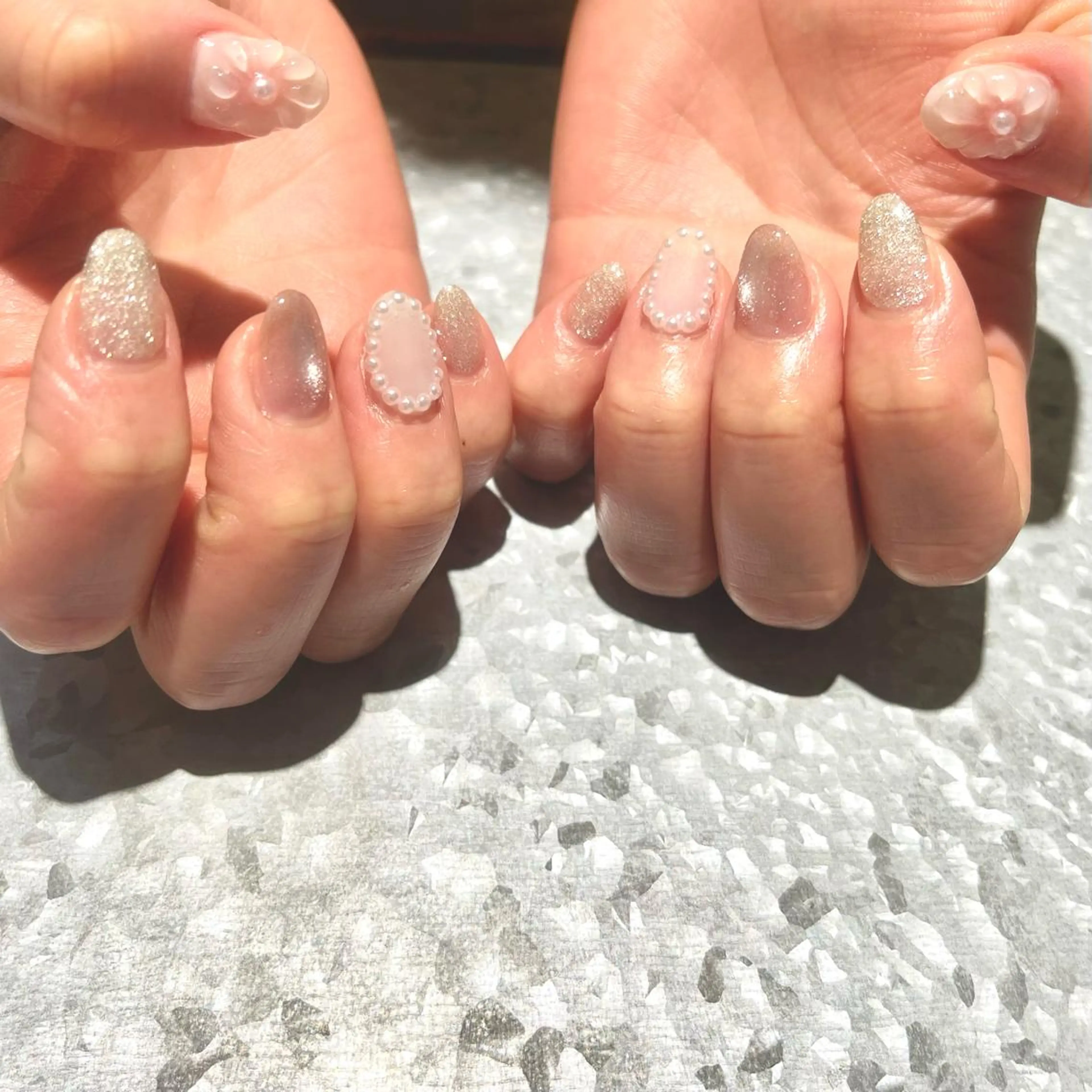 ネイル フラワーネイル マグネットネイル ぷっくりネイル TRAM-nail moriizumiのネイルデザイン