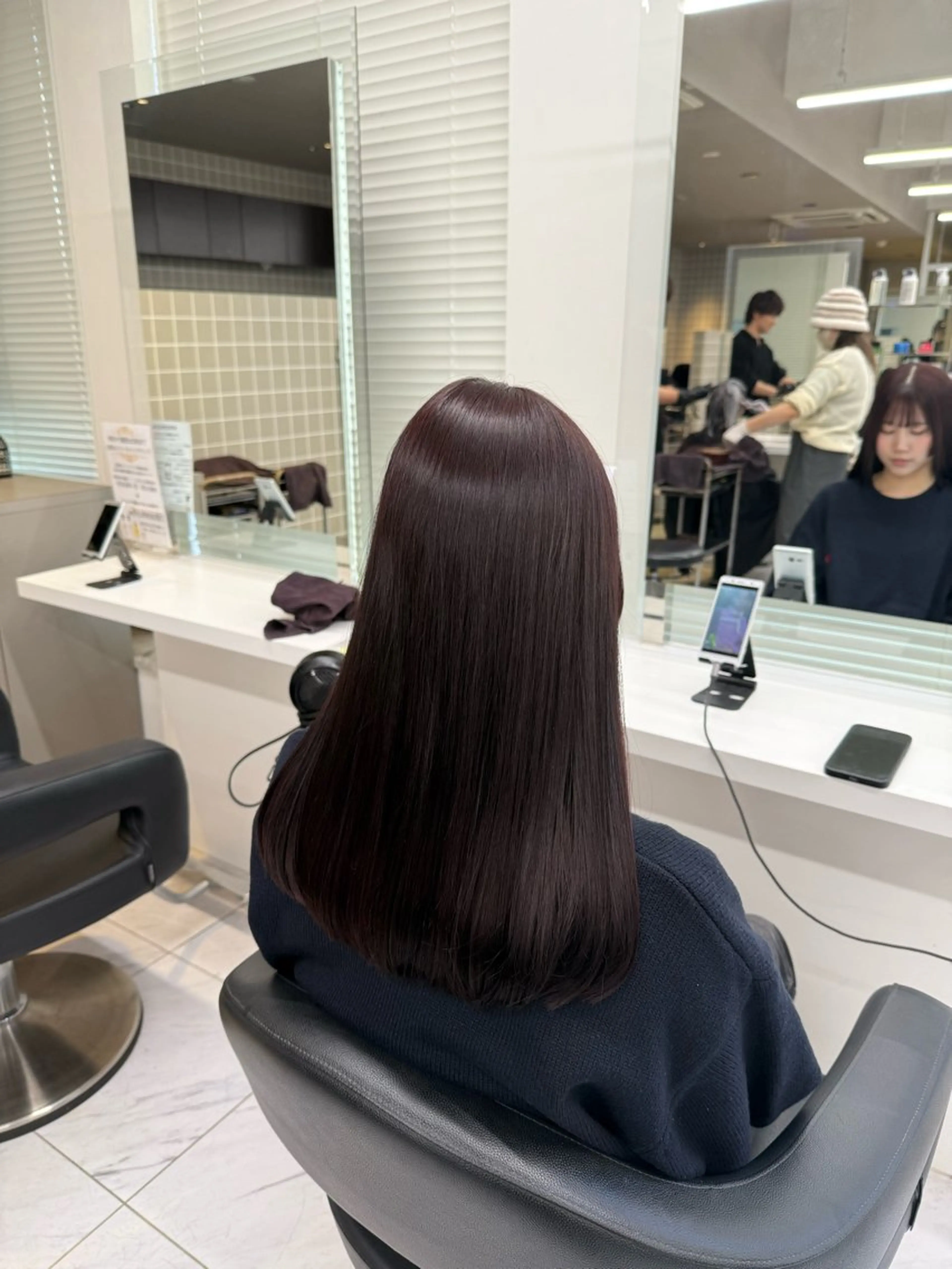 セミロング カラー ヘアアレンジ ヘアカラー トリートメント ヘアセット 💗横浜美容室 💗HARUNAのヘアスタイル