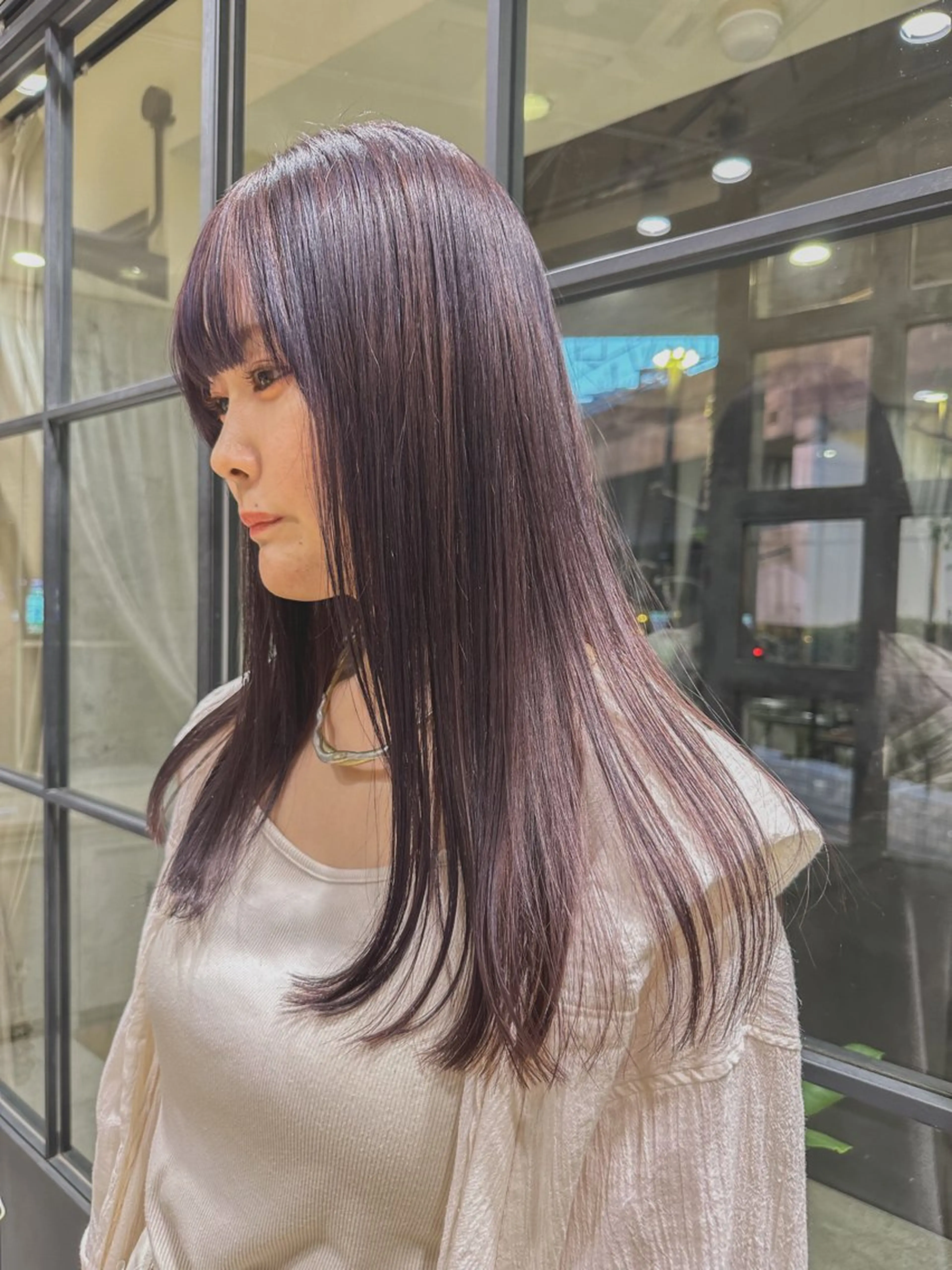 ロング 平野恵/透明感カラー ブリーチ/ボブのヘアスタイル