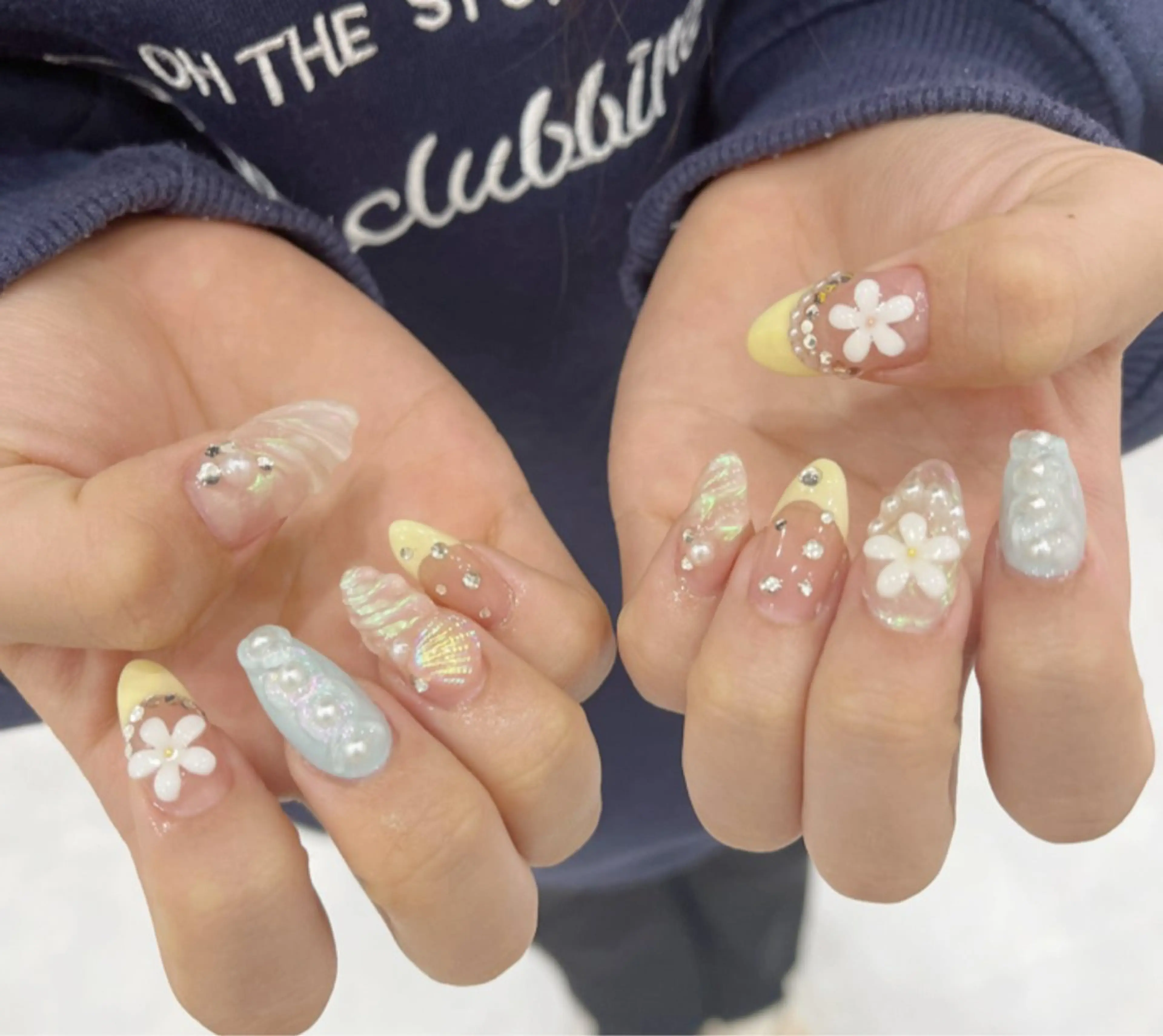 ネイル 長さ出し フットネイル ジェルネイル 韓国ネイル マグネットネイル #Amin nail salonのネイルデザイン