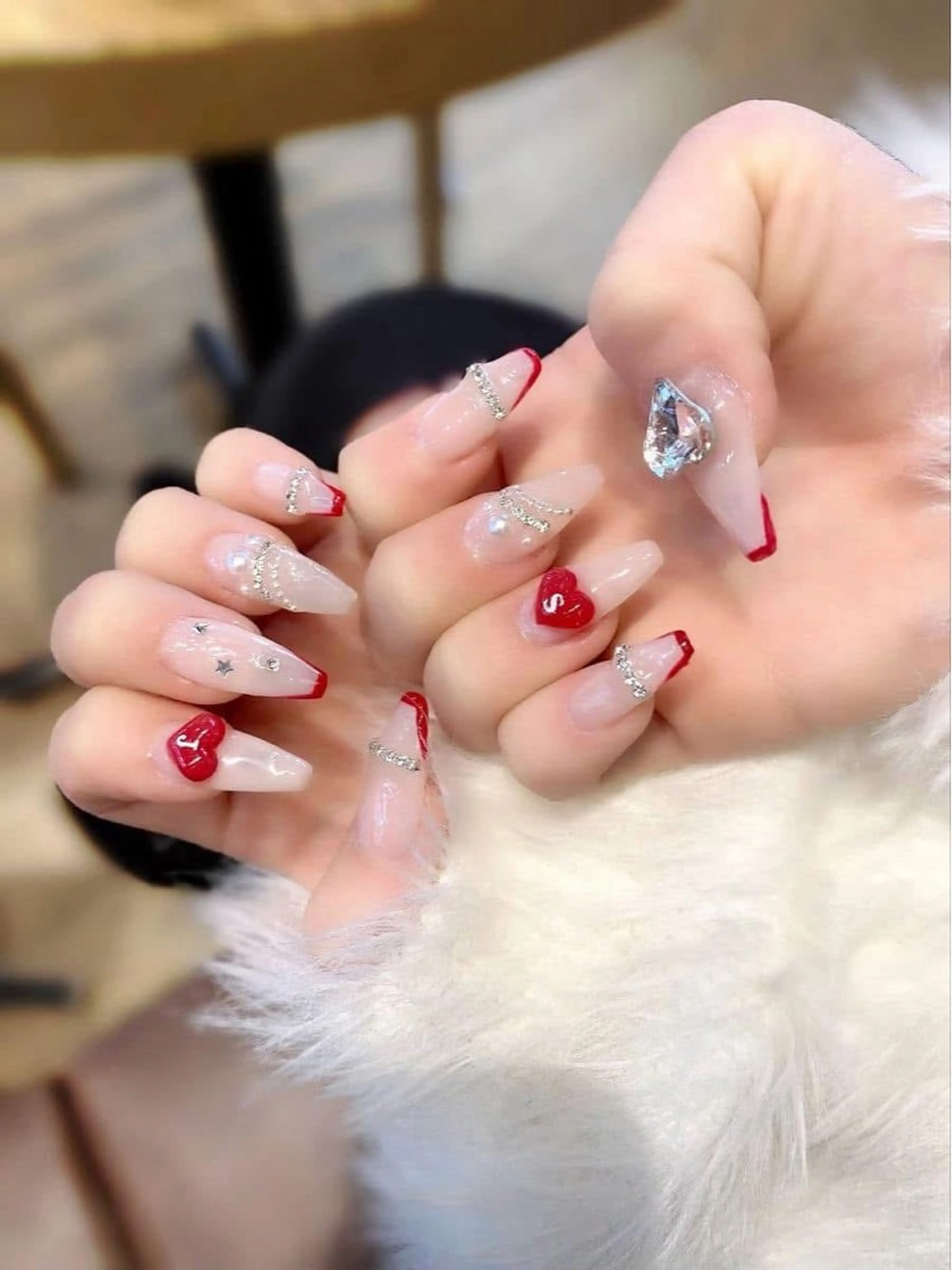 【チップ長さ出し】Cコース★アート&ーあパーツ付け放題/持ち込みデザインOKの写真