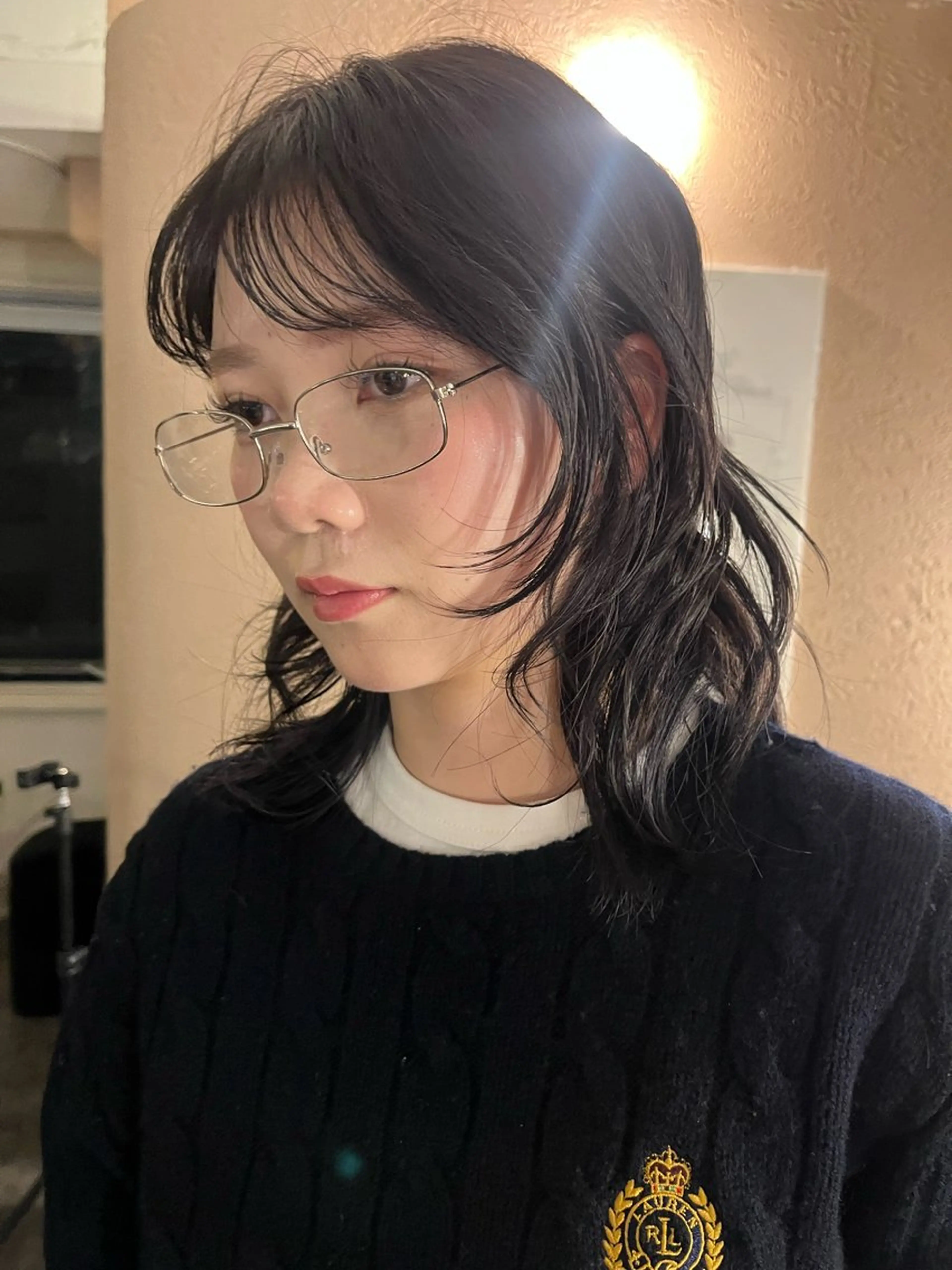 ミディアム カット レイヤー/ケアパーマ /ニュアンス/モードのヘアスタイル