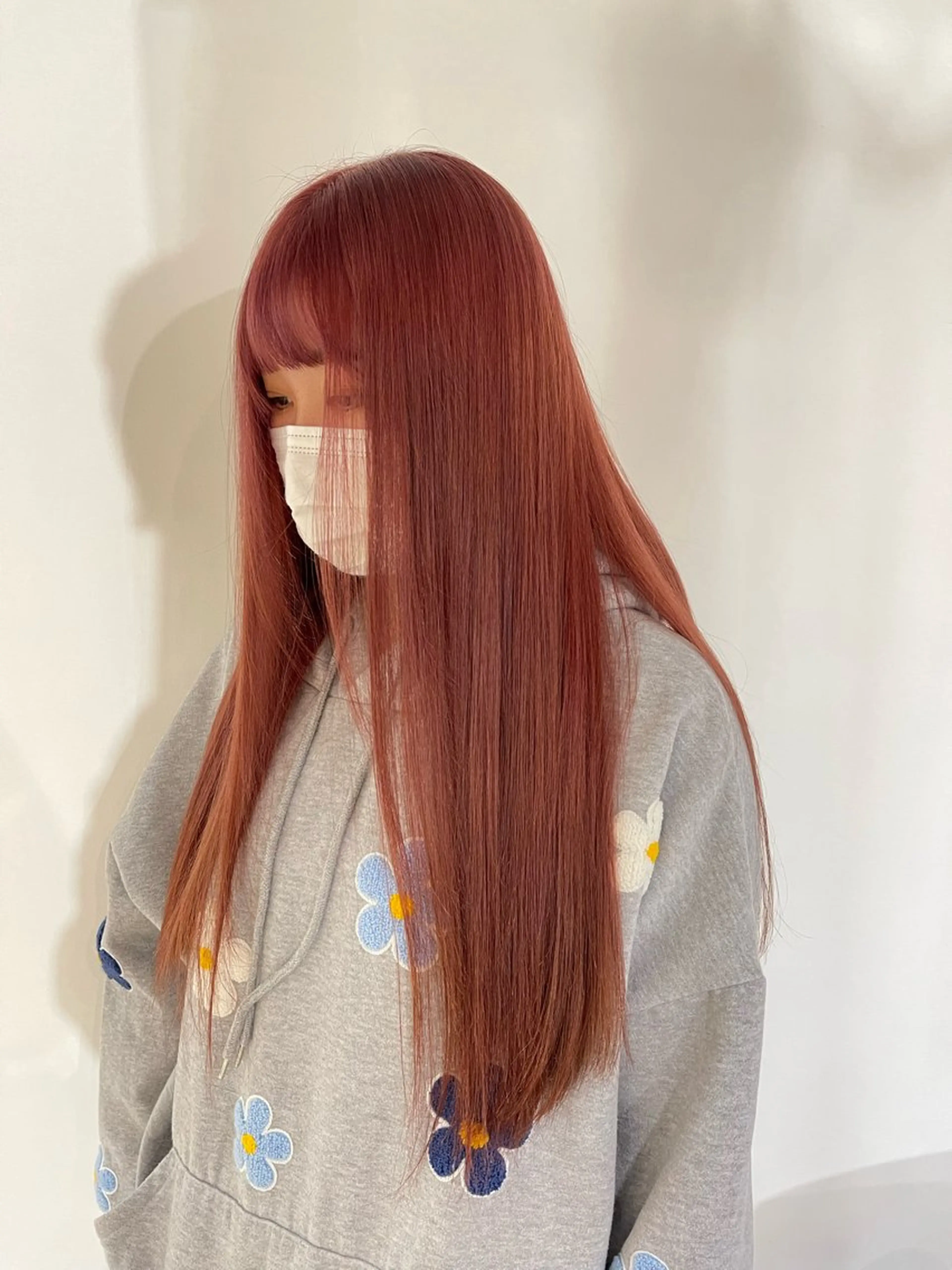 セミロング カラー ブリーチ ピンクカラー ボブ/レイヤー /河内温太のヘアスタイル