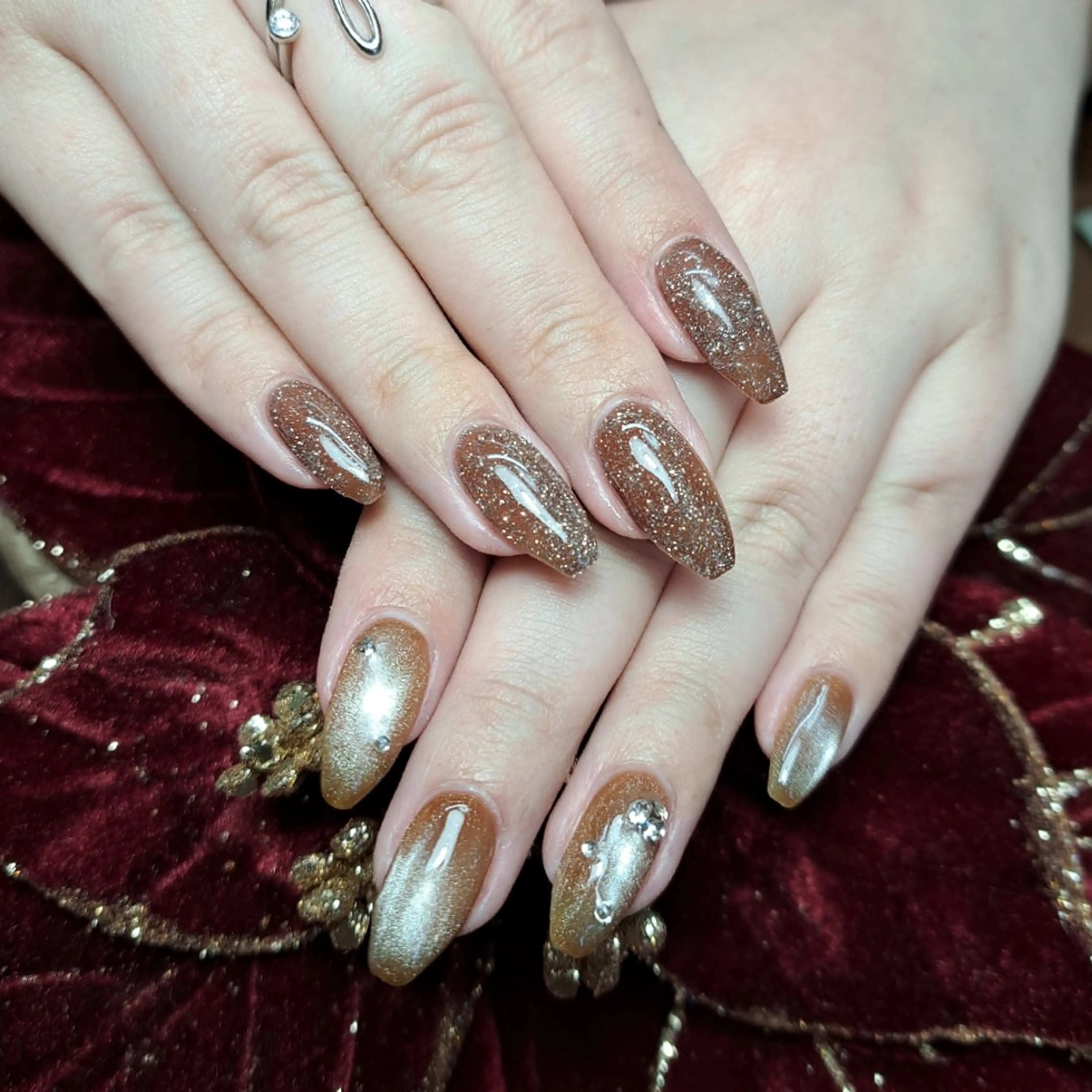 ネイル フラッシュネイル マグネットネイル ハンドネイル HAYASHI  Nのネイルデザイン