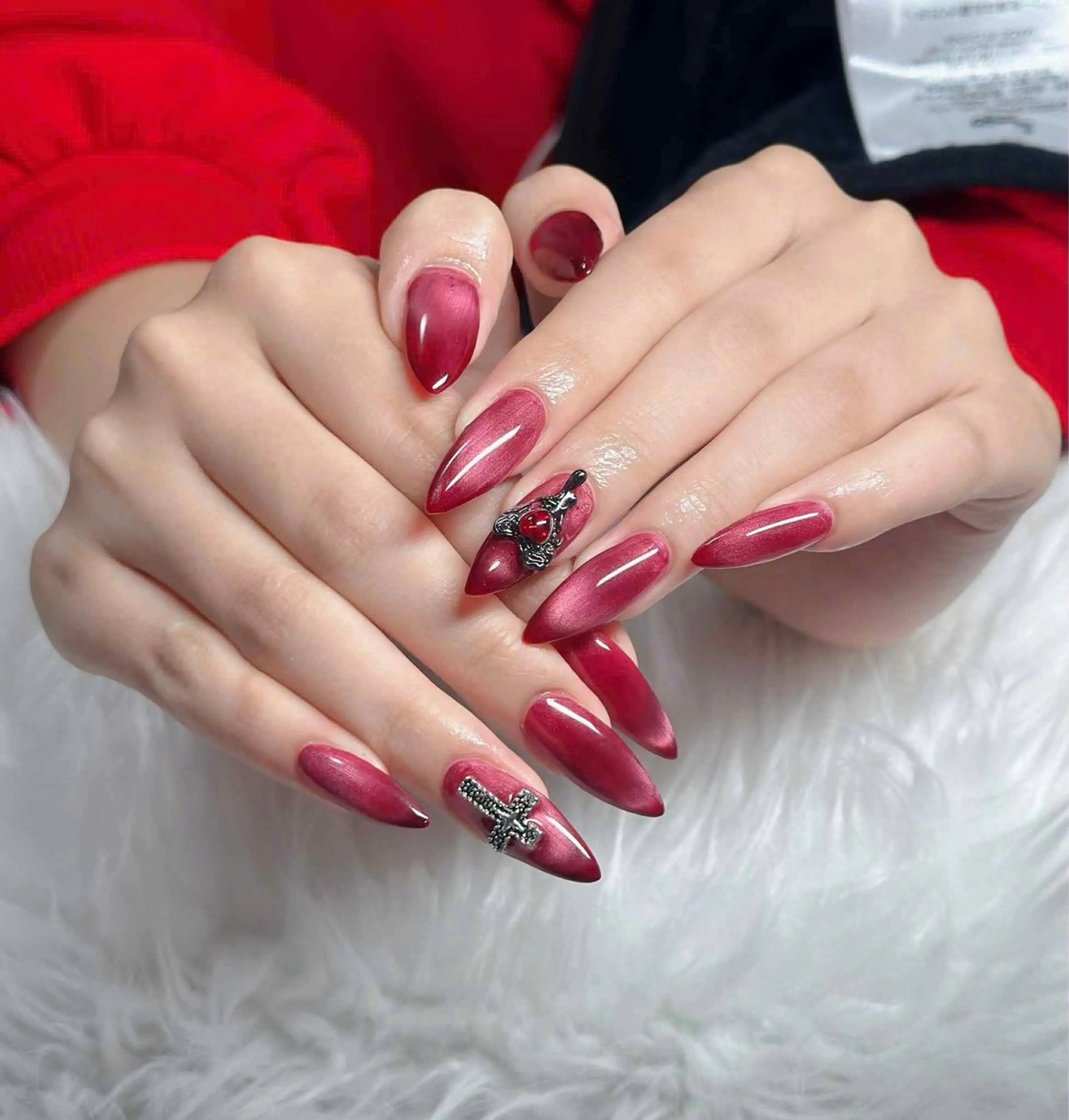 ネイル オーロラネイル フレンチネイル ジェルネイル ハロウィン キラキラネイル ハンドネイル H.baby Nail Salonのネイルデザイン