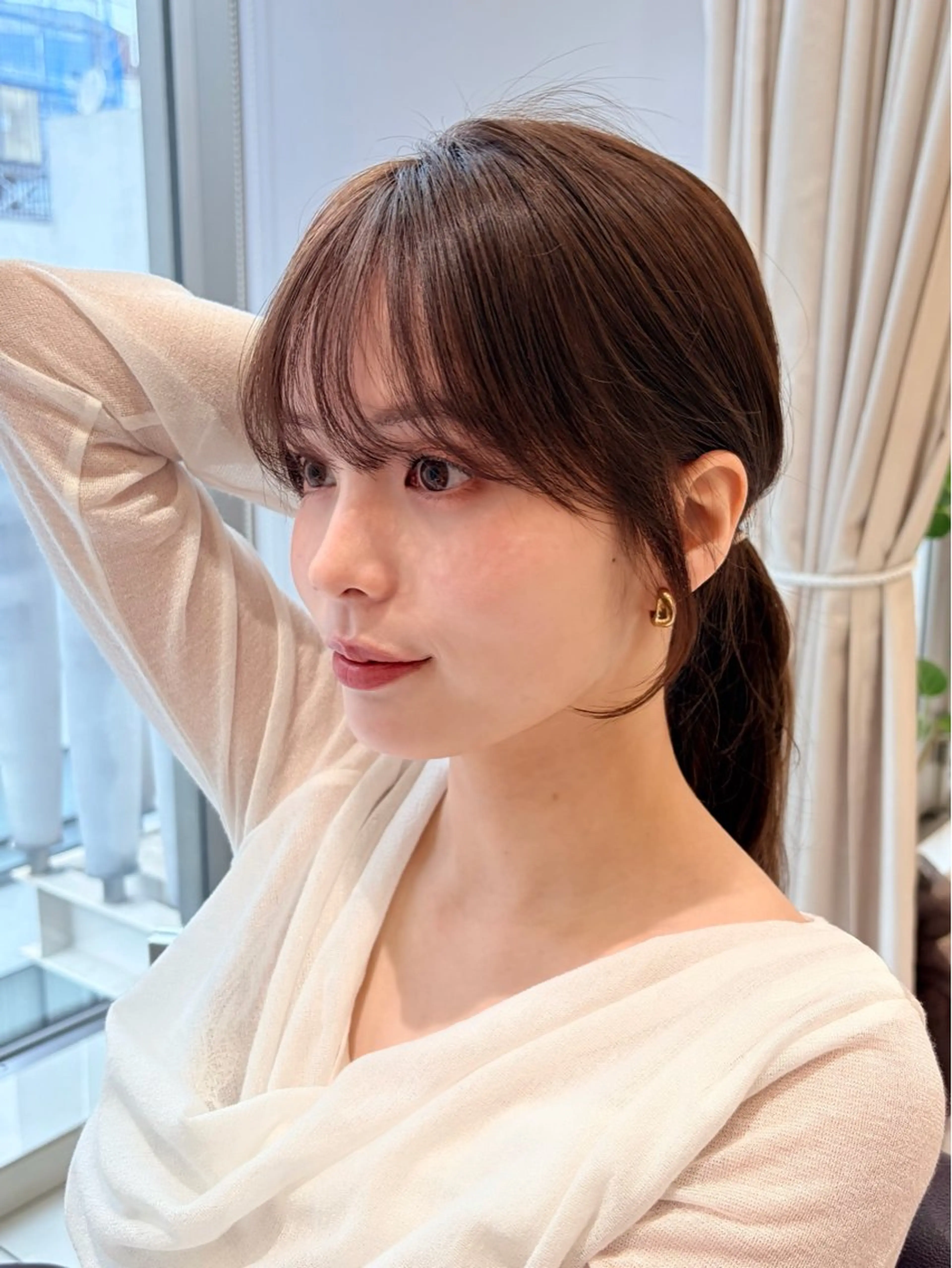 セミロング カラー ワンカールレイヤー 顔周り☺︎shunのヘアスタイル