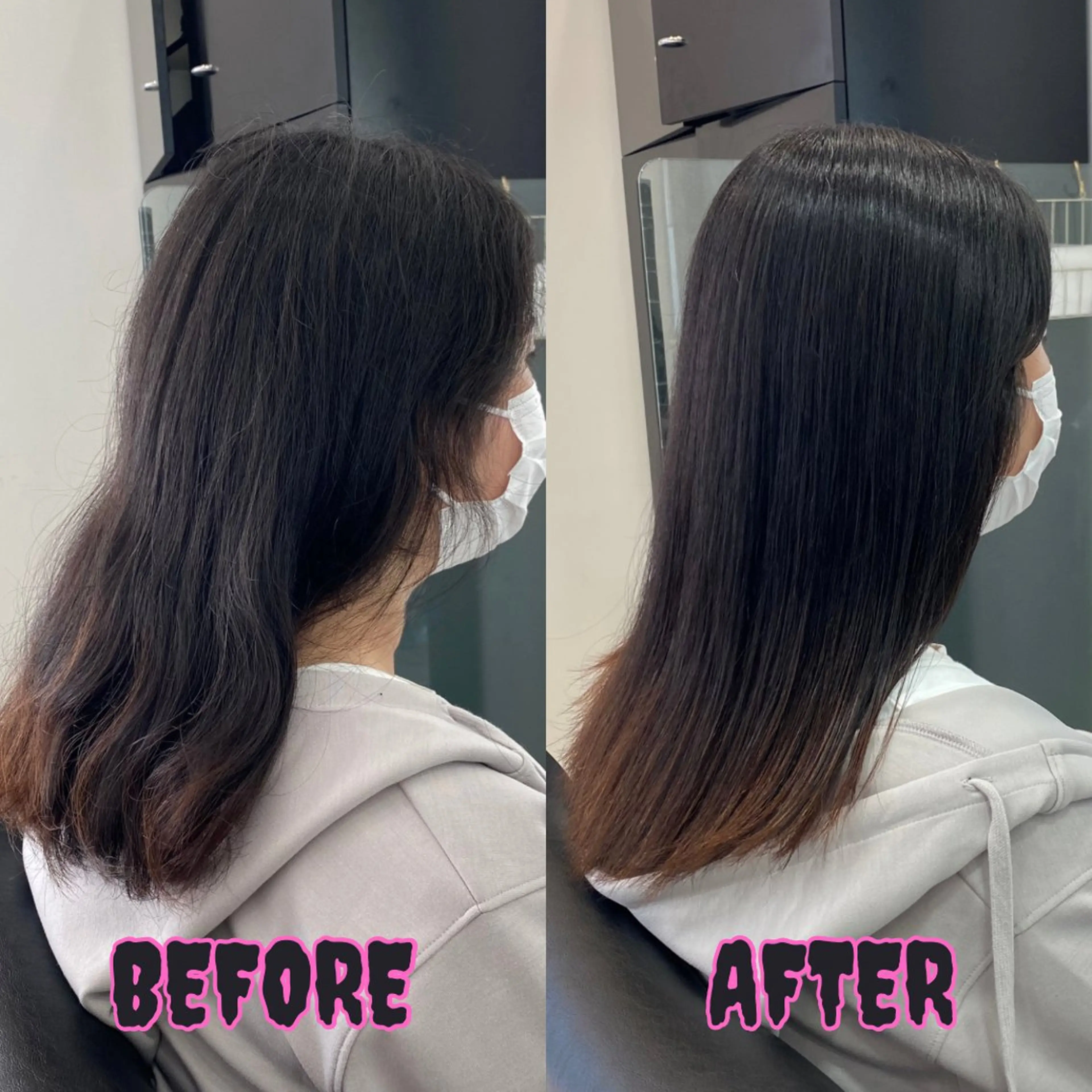 ロング YASU🍎CUT 赤系カラー/ヘアケアのヘアスタイル