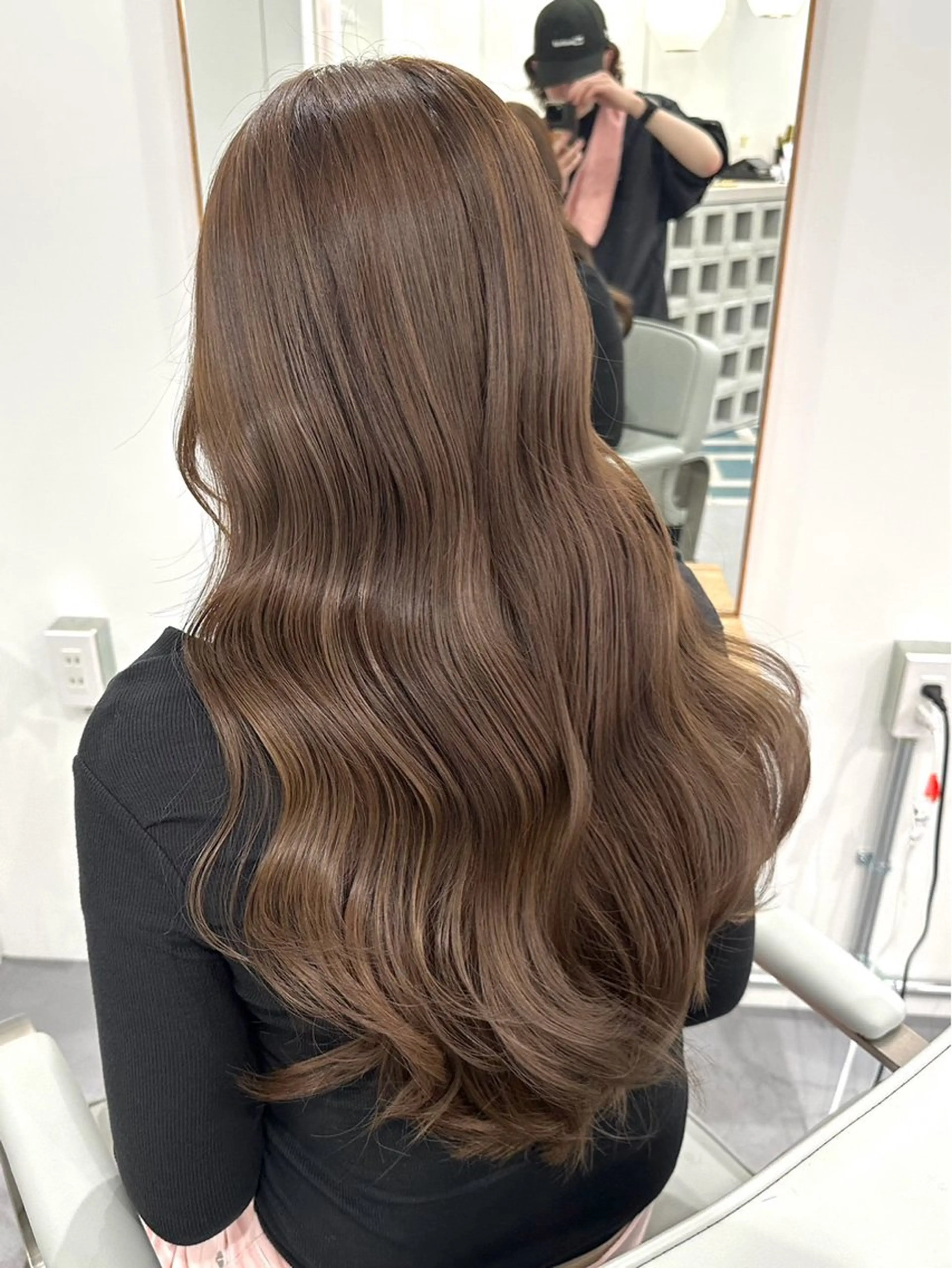 ロング カラー ベージュカラー ブリーチ ショコラベージュ ブリーチなしカラー kutenクテン所属・KUTEN岐阜カラー /Haoのヘアスタイル