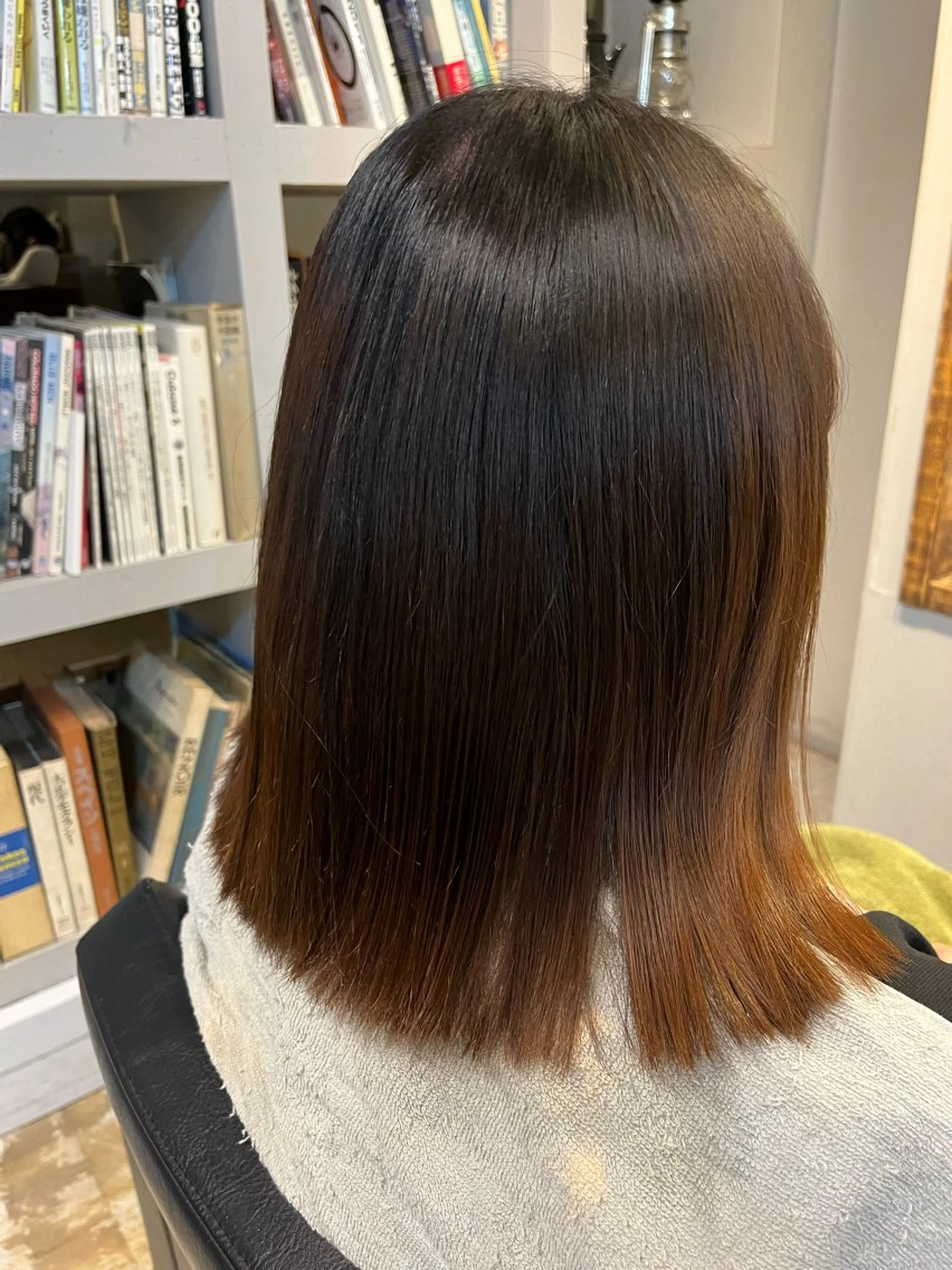 ミディアム 縮毛矯正 縮毛矯正 松倉 沙奈のヘアスタイル