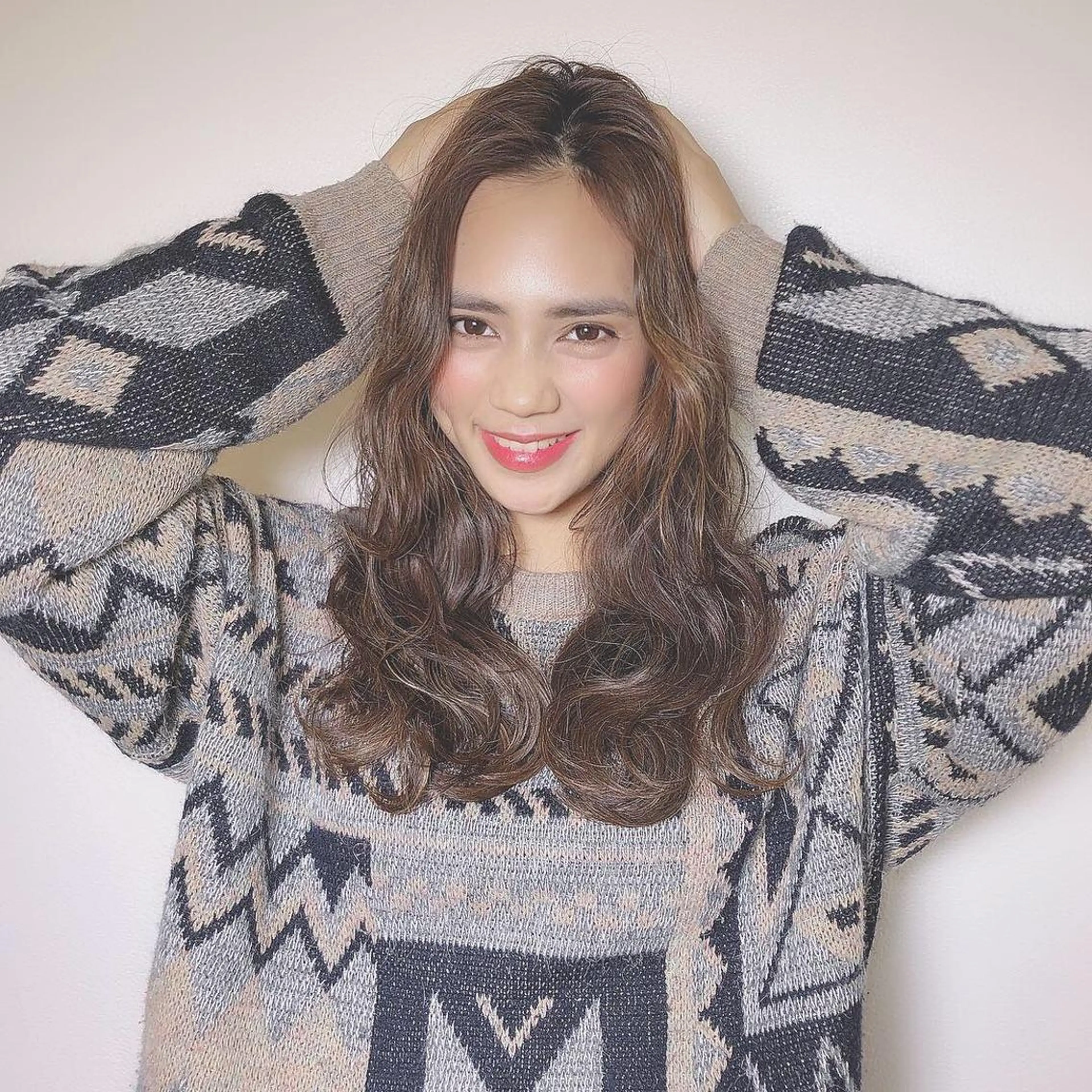 ロング カラー パーマ 店長/mao/ 前髪/顔周りカットのヘアスタイル