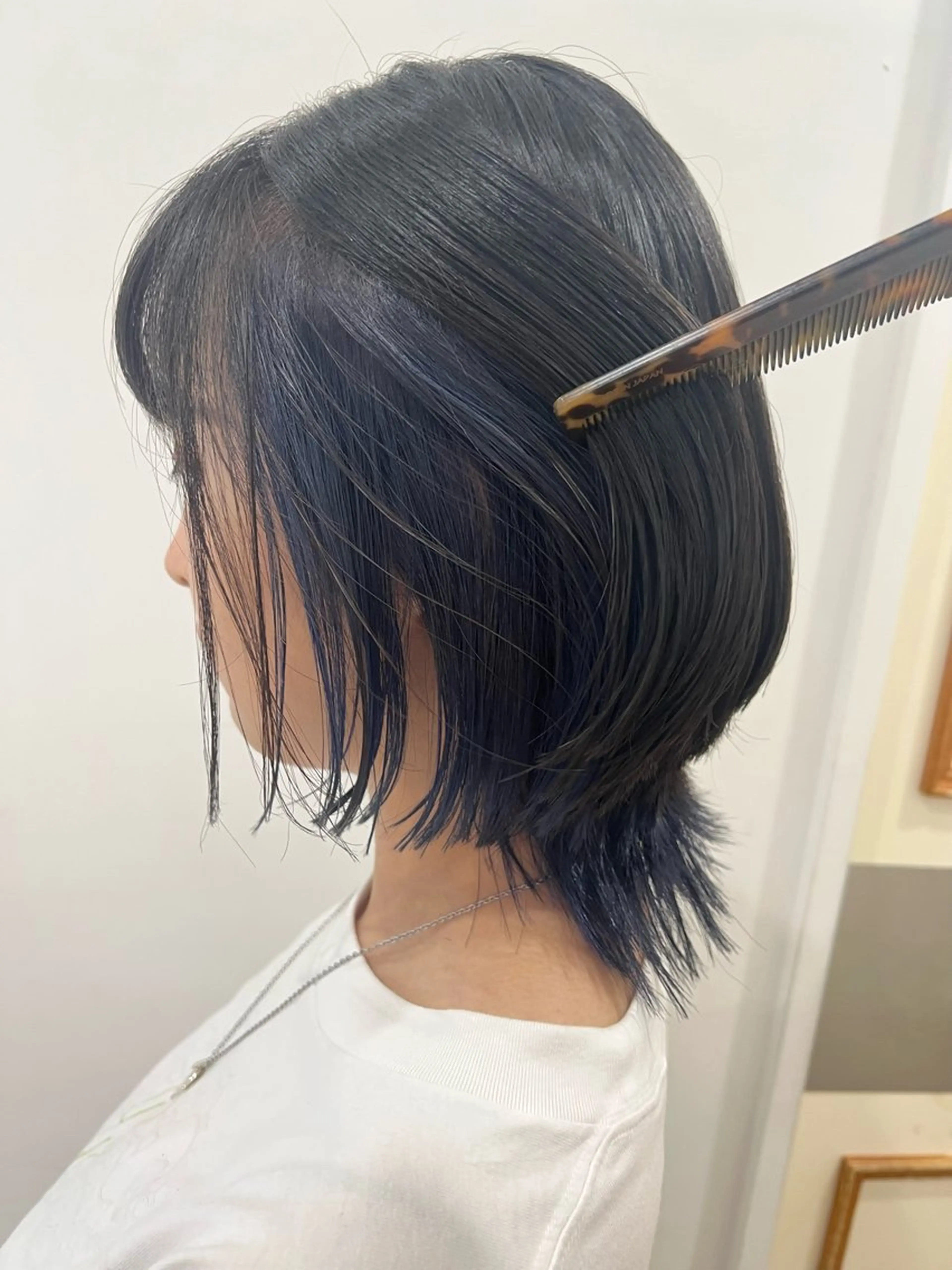 ミディアム カラー アディクシーカラー ブルーカラー ネイビーカラー メンズパーマ モデル募集🎀ユウリのヘアスタイル