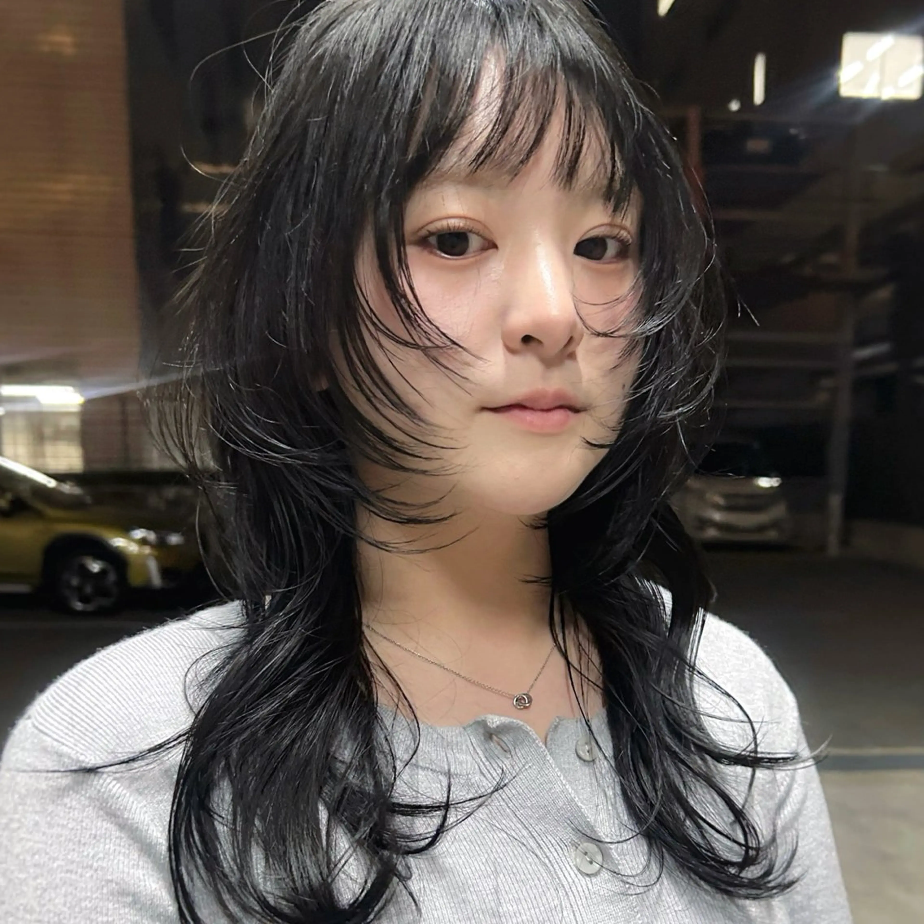 セミロング ハッシュカット 江坂/レイヤー/ボブ nacaのヘアスタイル