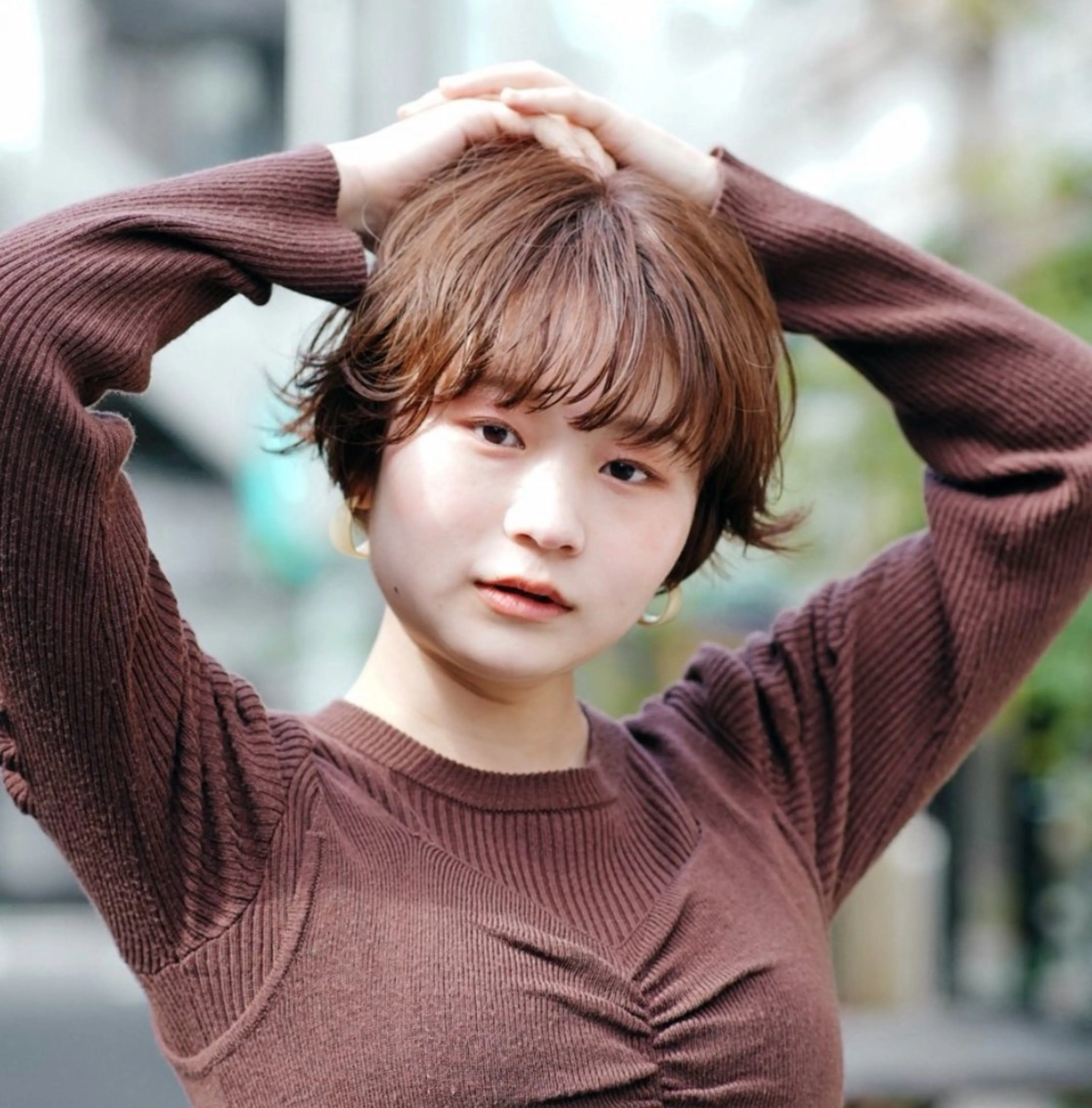 ショート パーマ 🌀くせ毛風 ナチュラルパーマ優吉のヘアスタイル