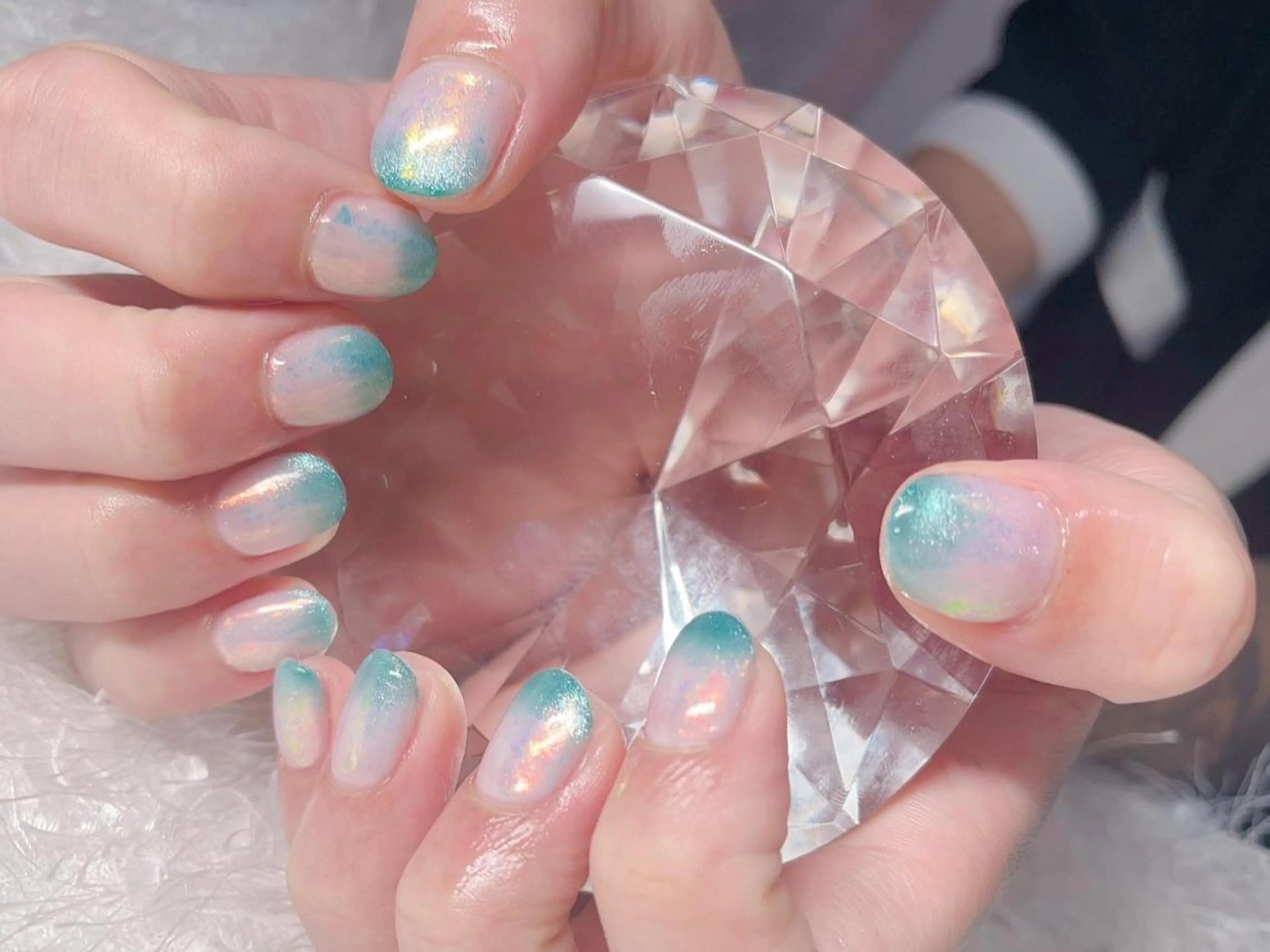 ネイル 長さ出し ジェルネイル グラデーション 韓国ネイル マグネットネイル ハンドネイル Nail&eye Belire 新宿のネイルデザイン