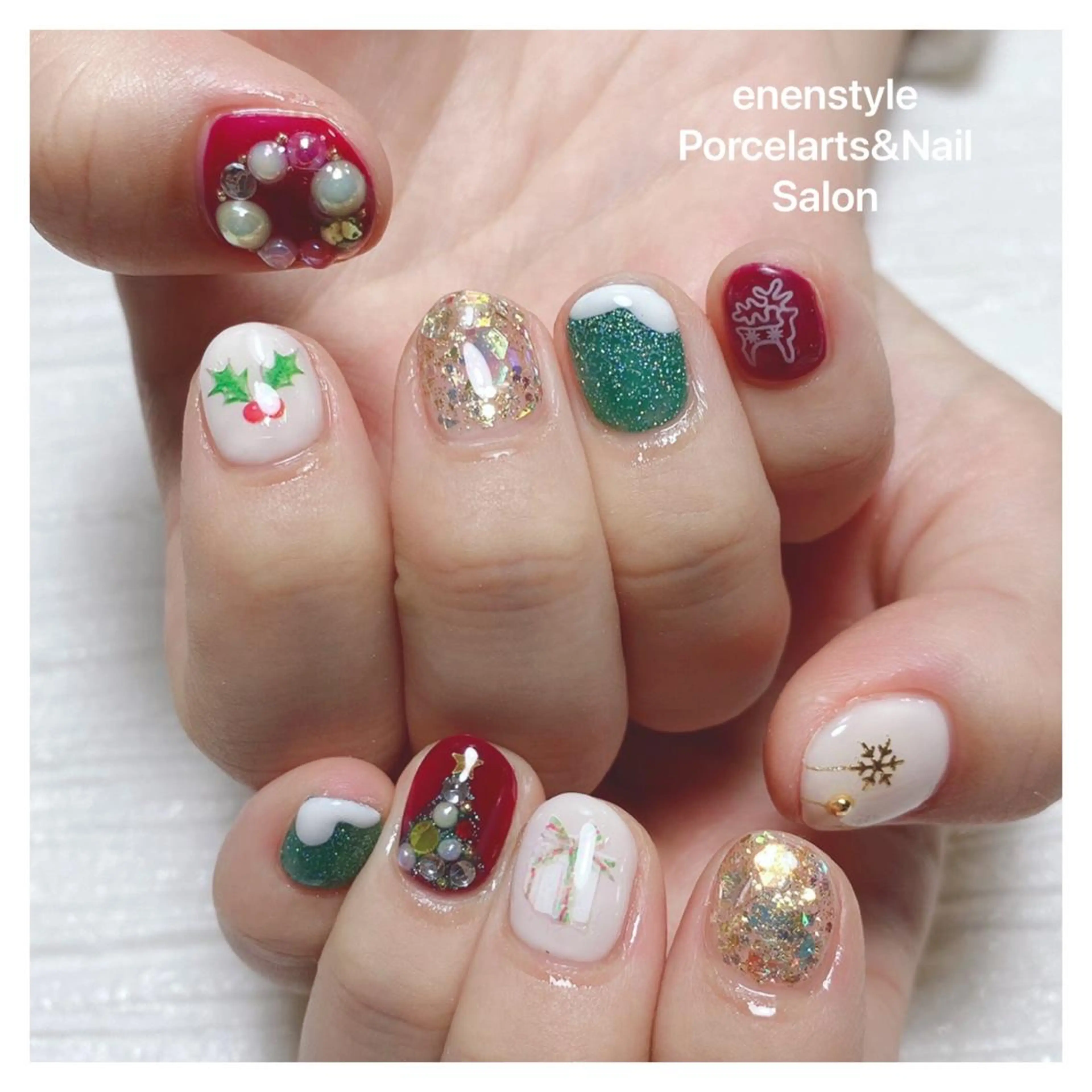 ミディアム ネイル 👑enen style👑のネイルデザイン