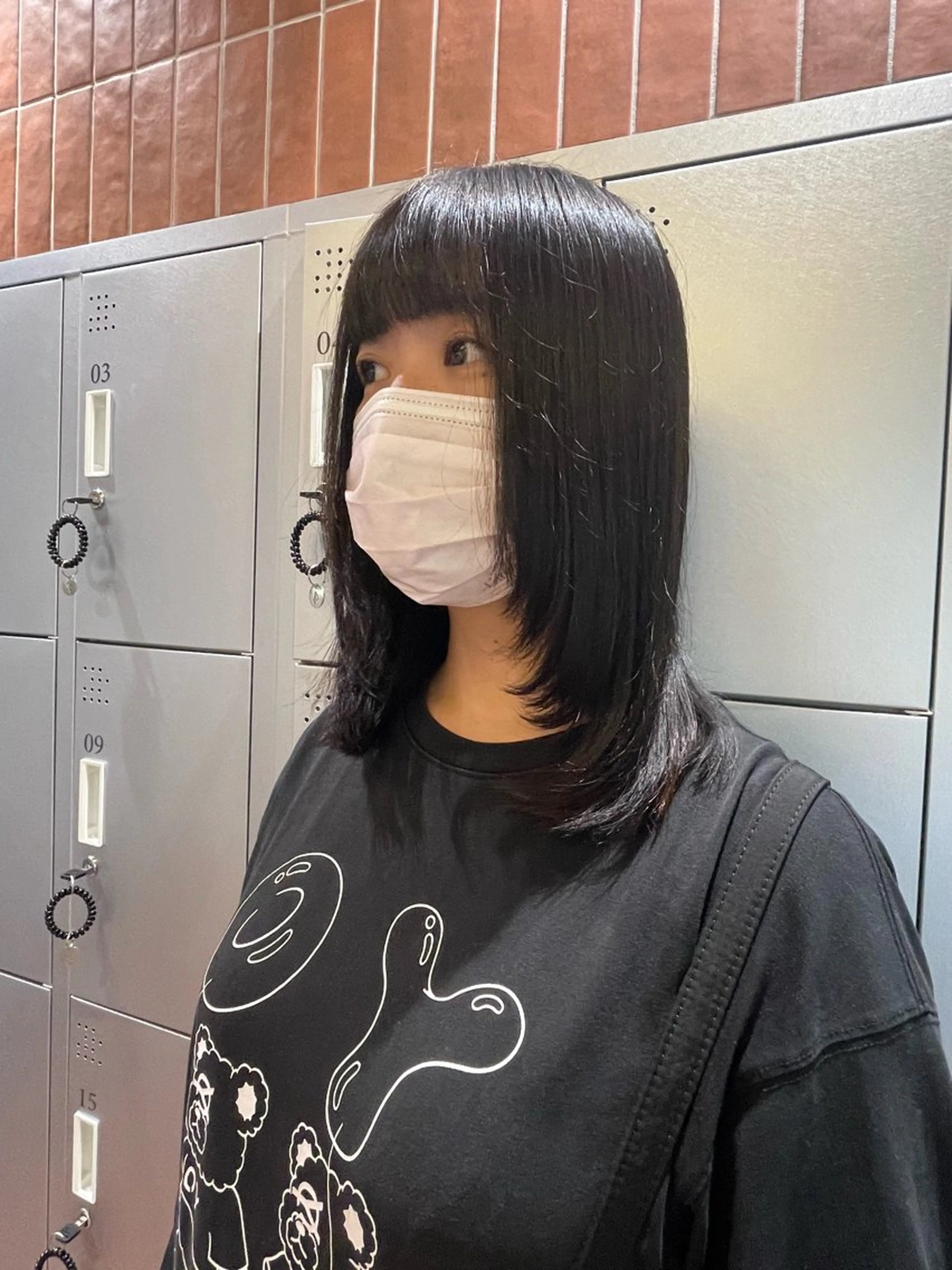 ミディアム ‪るか/‪透明感 カラー/アレンジのヘアスタイル