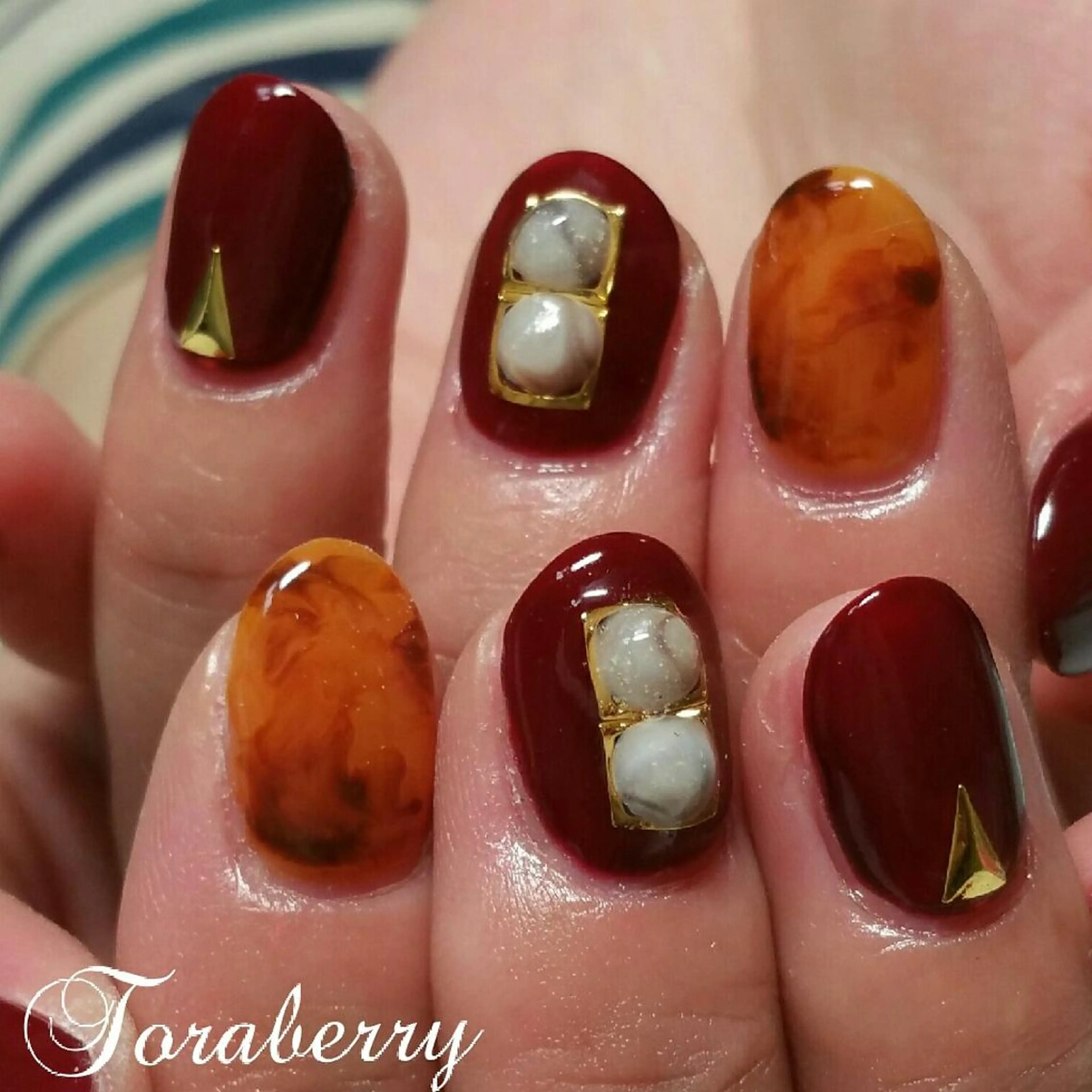 ネイル べっ甲ネイル ハンドネイル ネイリスト なつみのネイルデザイン