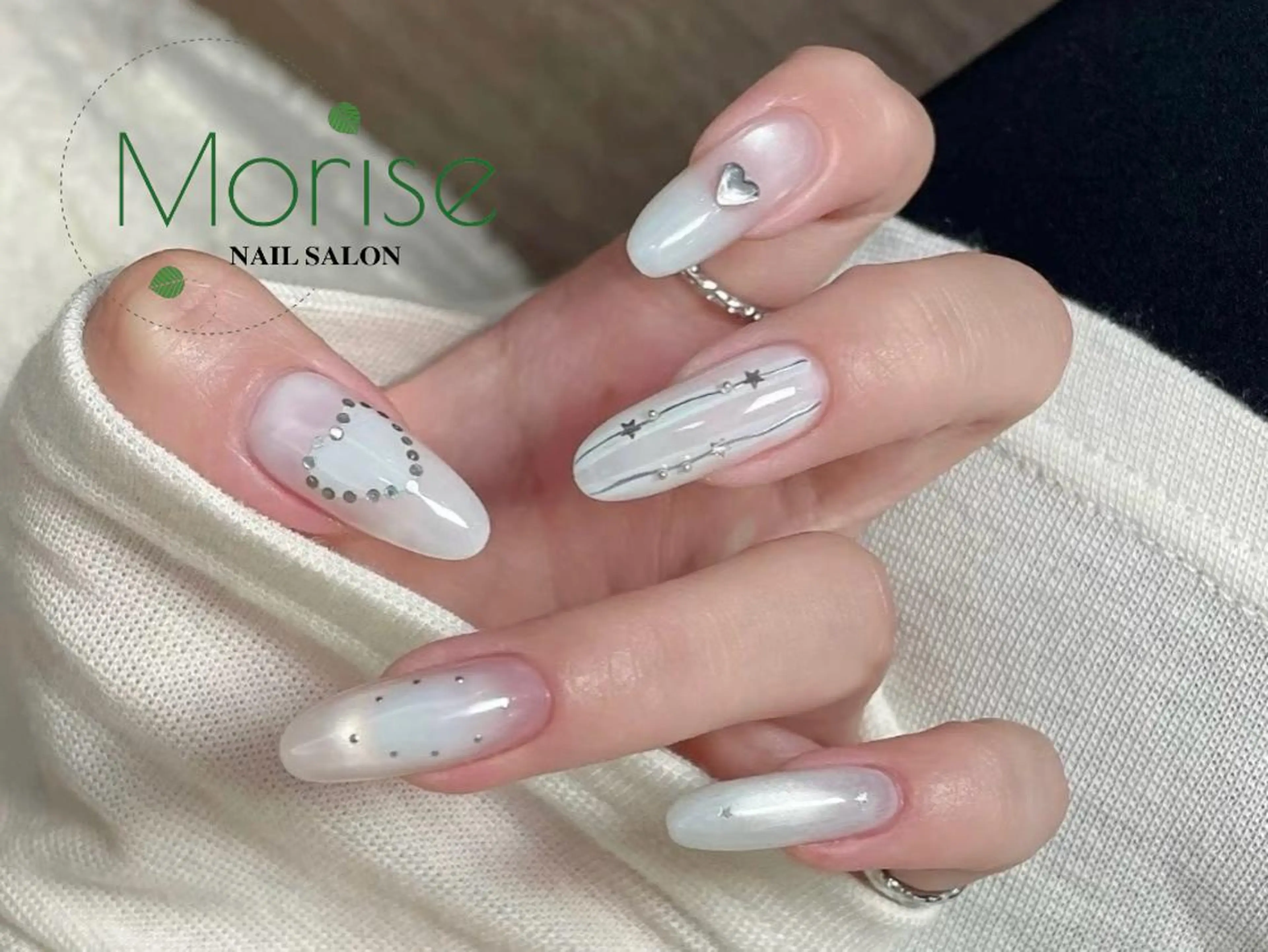 ネイル 長さ出し フレンチネイル ジェルネイル マグネットネイル ミラーネイル ハンドネイル ハンドケア MoriseNail 原宿店のネイルデザイン