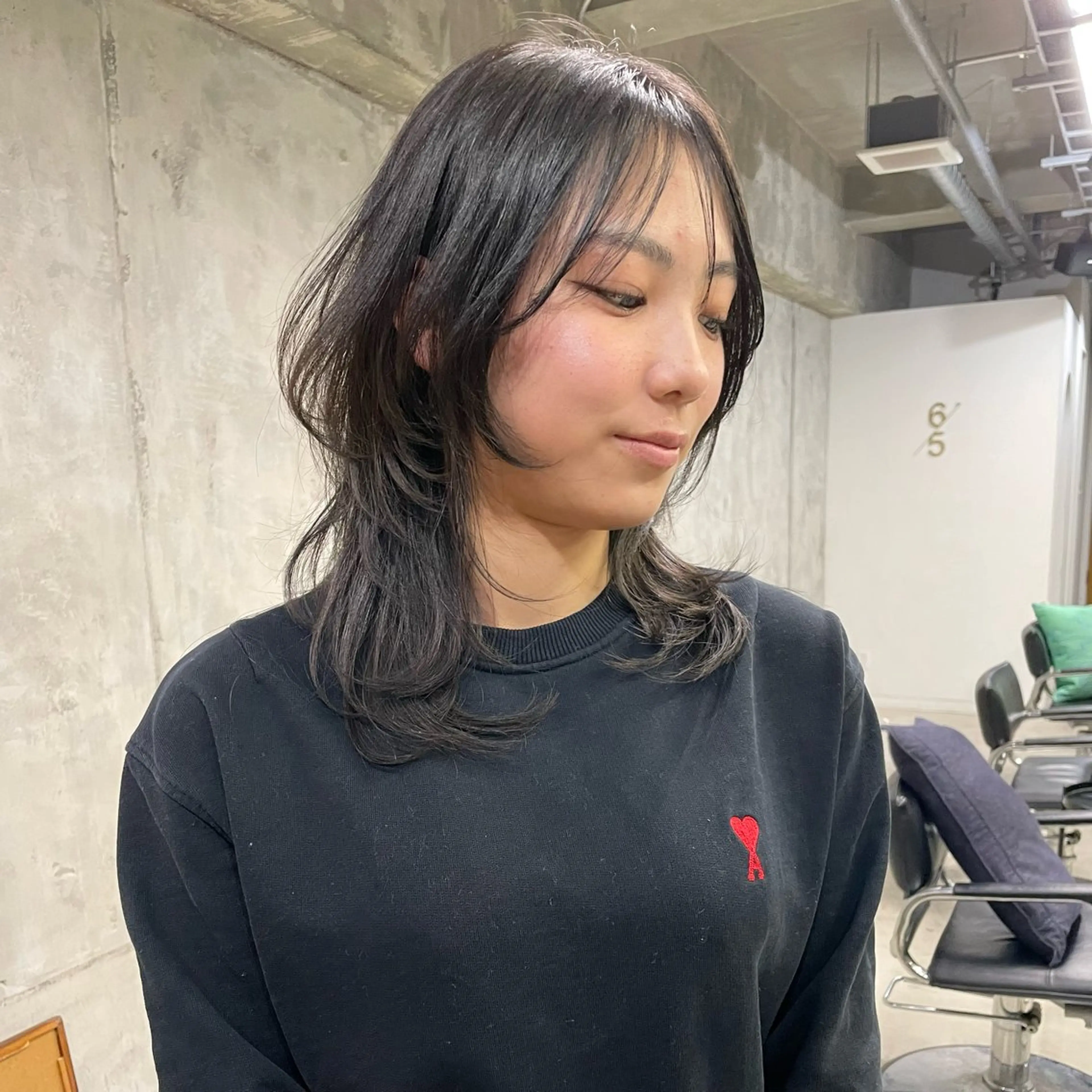 ミディアム カラー ハッシュカット カット ヘアカラー GOBUN NO ROKU【ゴブンノロク】所属・住田悠紗/ カットモデル募集中のヘアスタイル