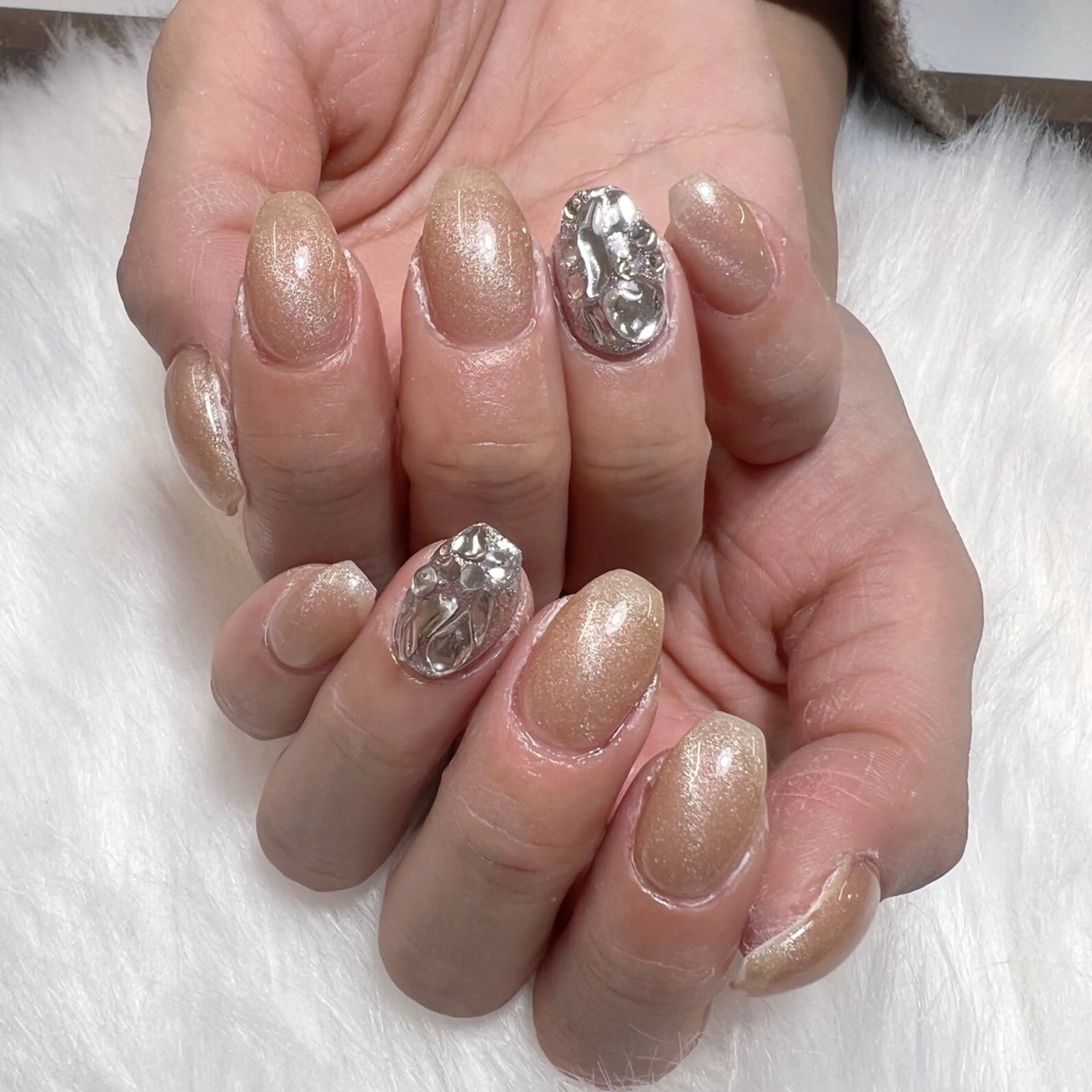 ネイル ハンドネイル 🎀nana🫧 ワンホンネイル🎀のネイルデザイン