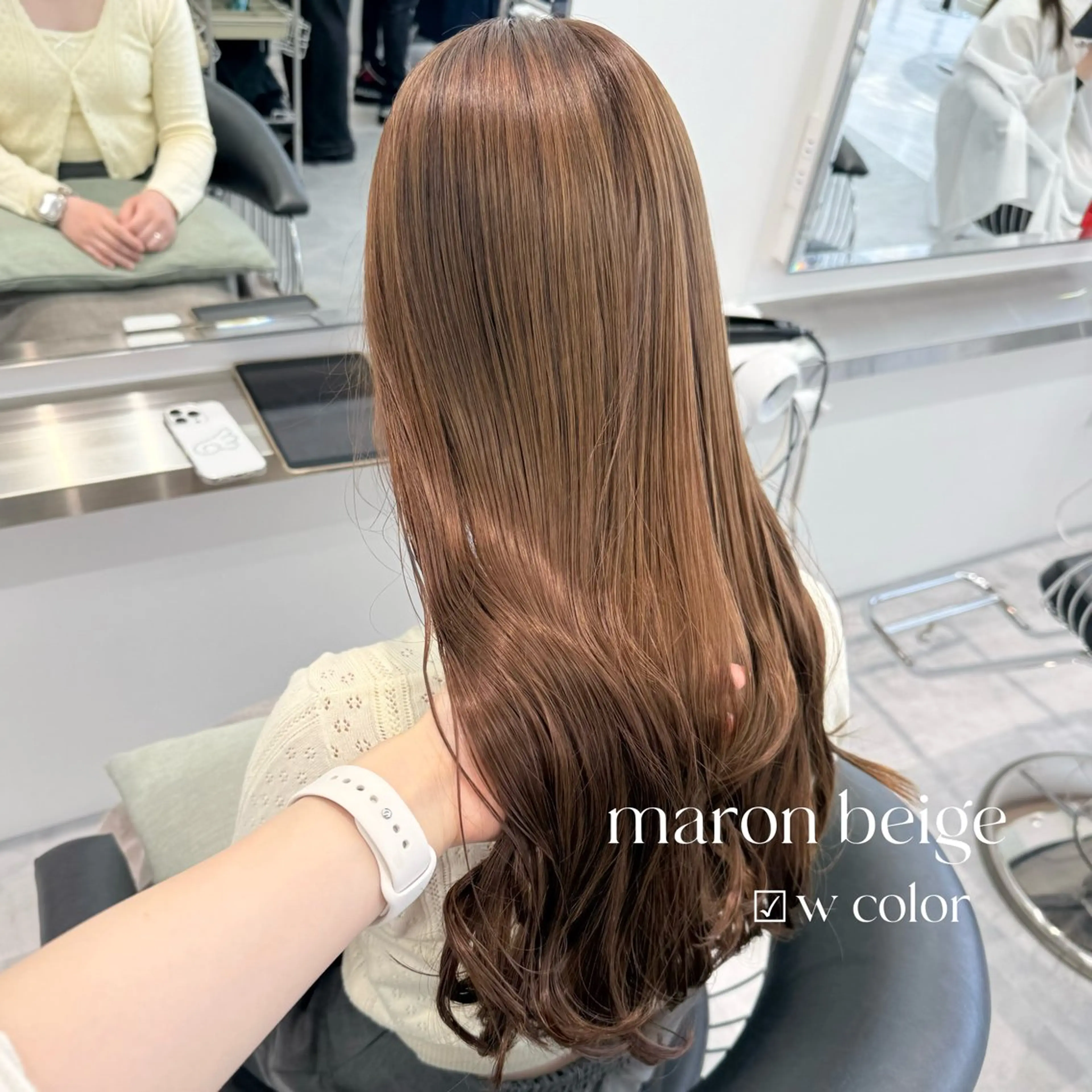 ロング カラー カット ヘアカラー ParveMix￤ 大賀さつき🍨🤍のヘアスタイル