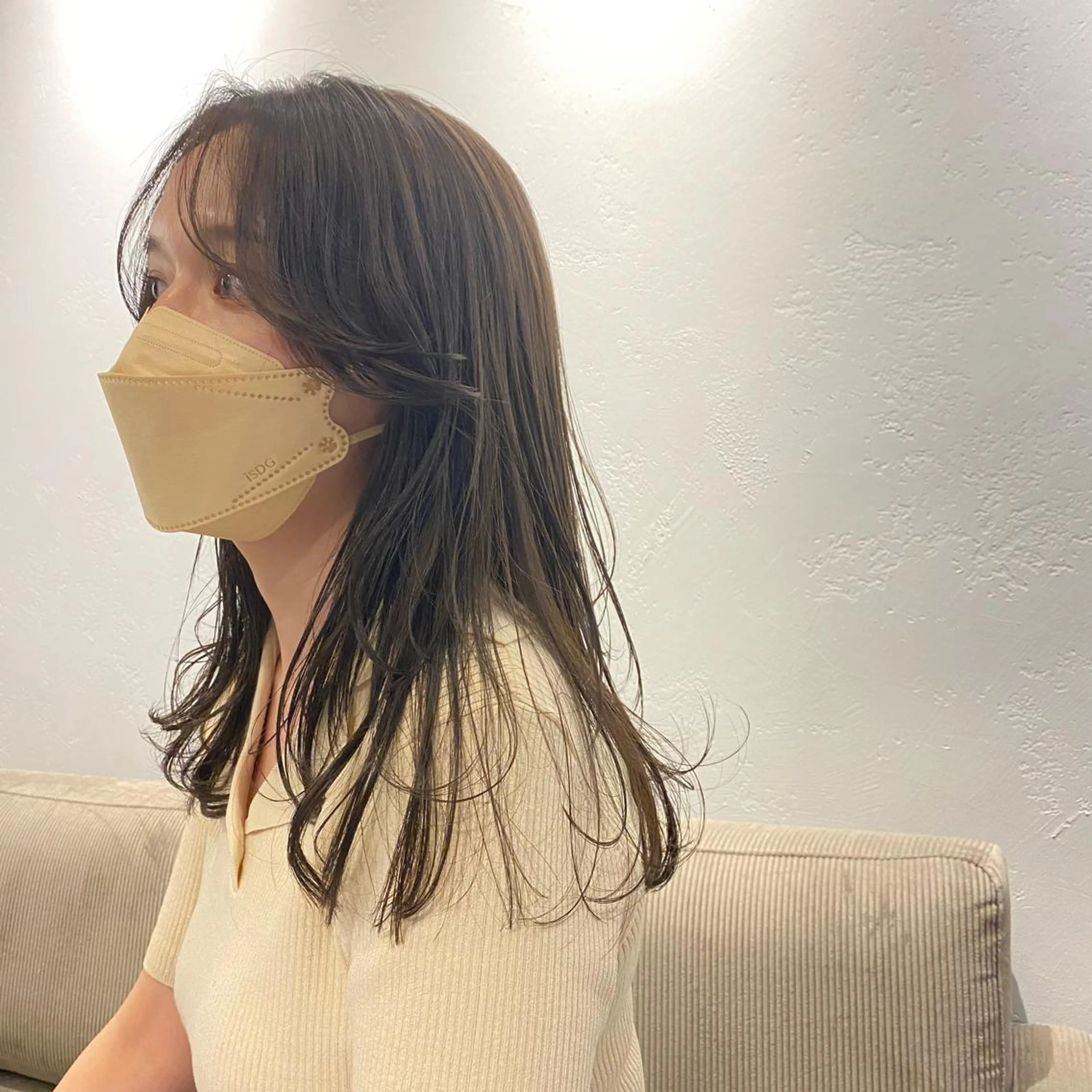 セミロング 地毛風縮毛矯正/ コウノリナのヘアスタイル