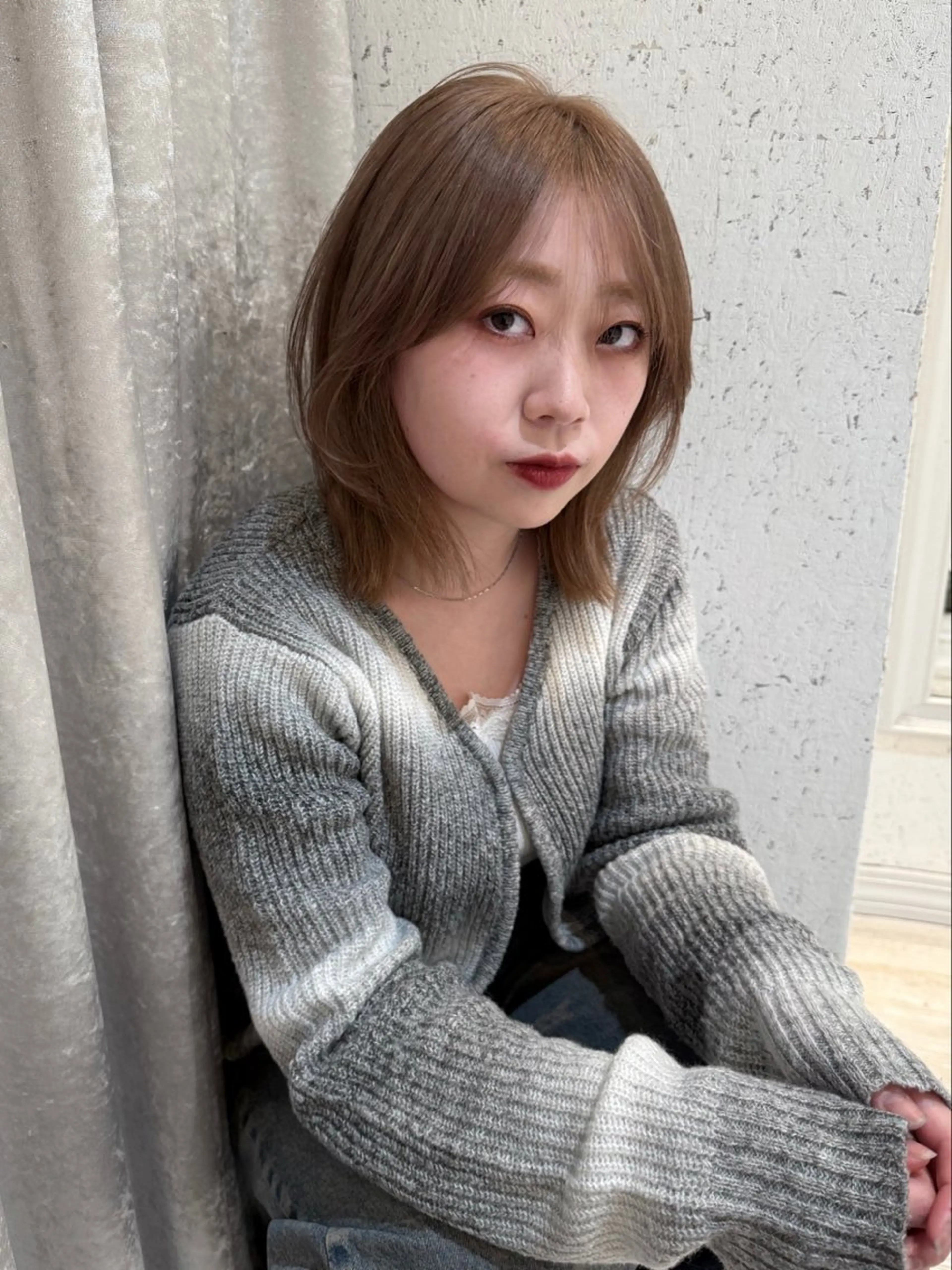 ミディアム カラー 似合わせカット カット ヘアカラー トリートメント mai / linoah˚✧のヘアスタイル