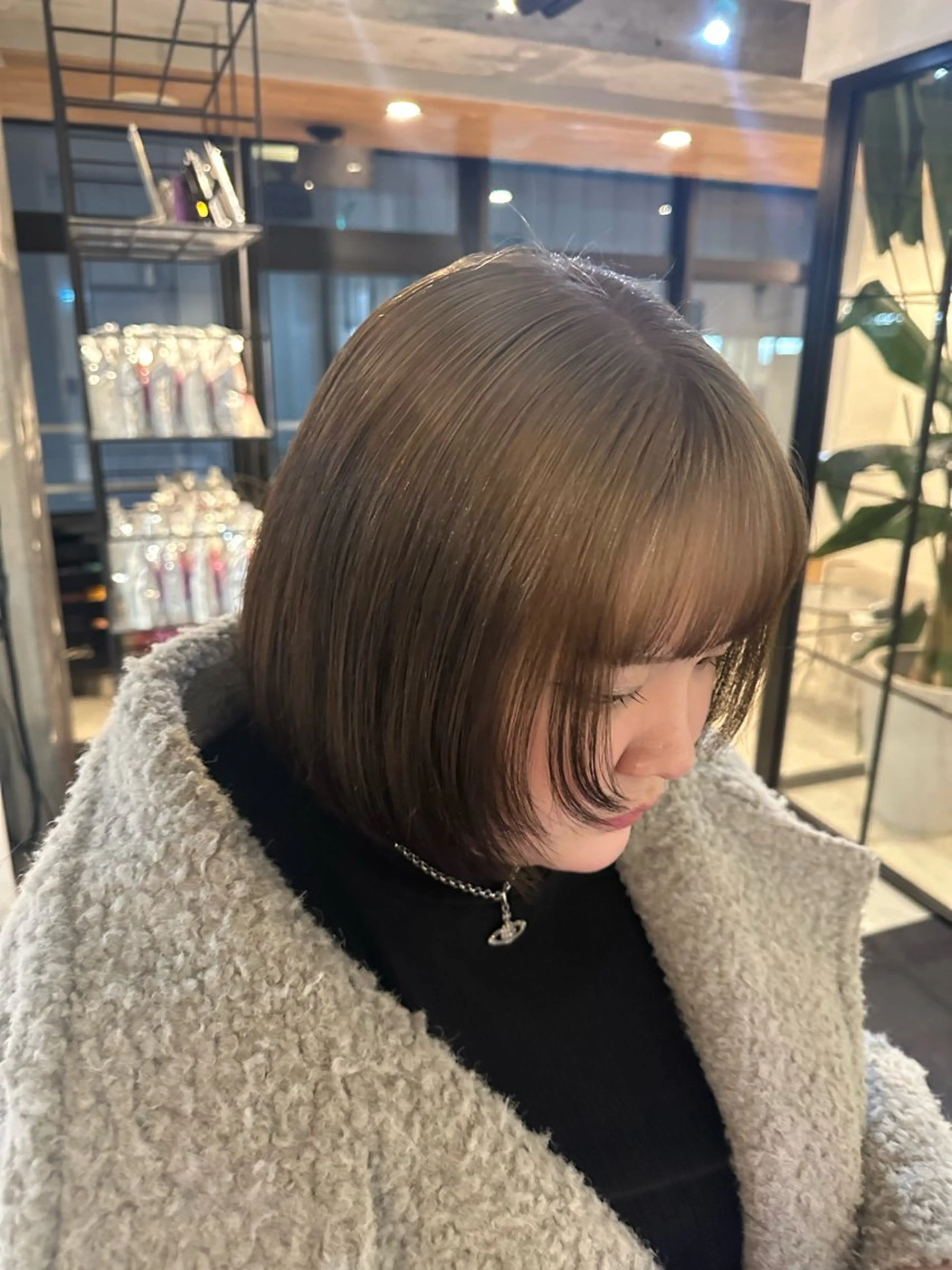 ミディアム 髪質改善/縮毛矯正 新潟/レイヤー/有紗のヘアスタイル