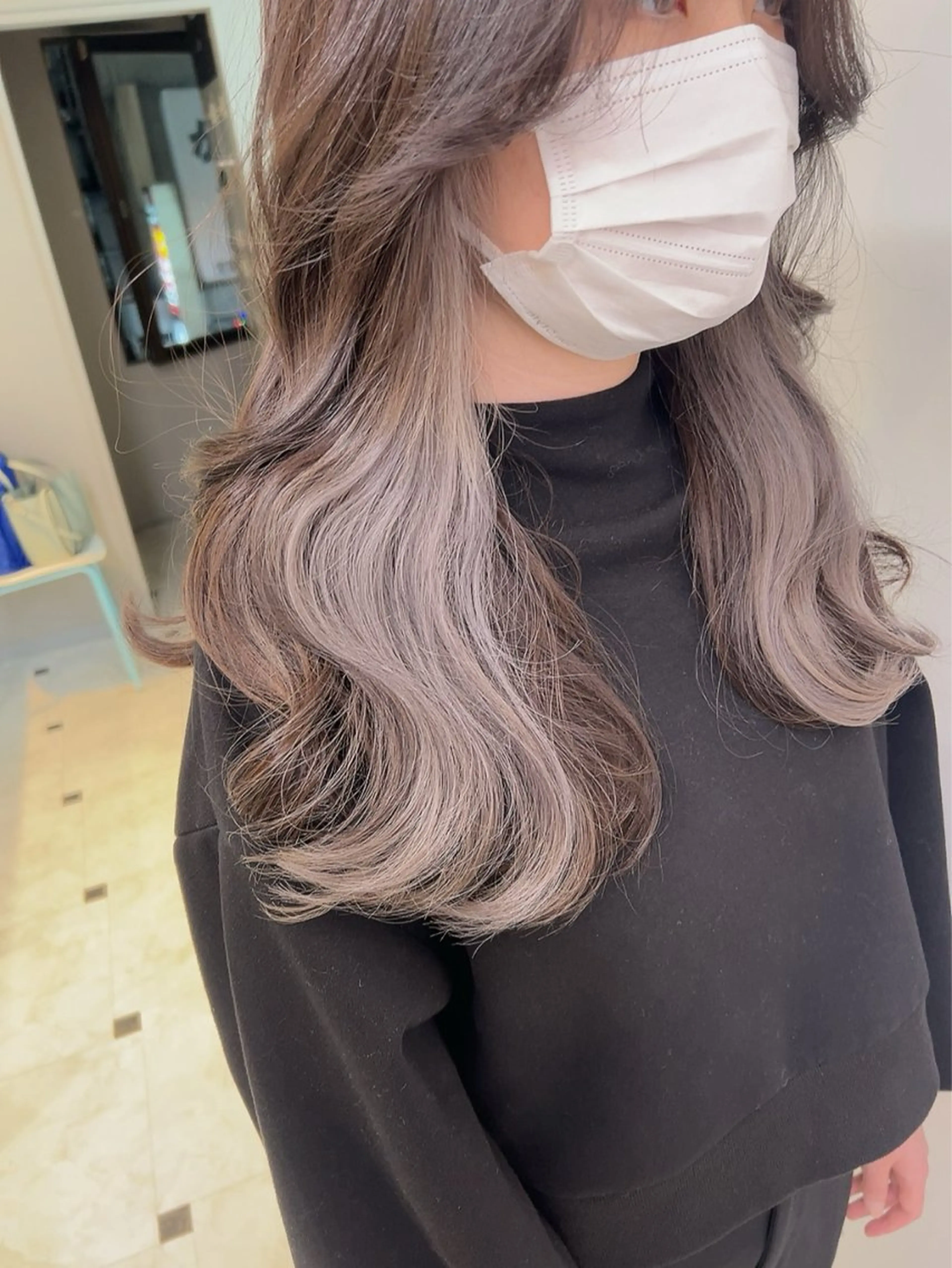 セミロング カラー ヘアカラー トリートメント ヘッドスパ ヘアセット 🥞ベージュ系カラー 【すずきりほ】🥞のヘアスタイル