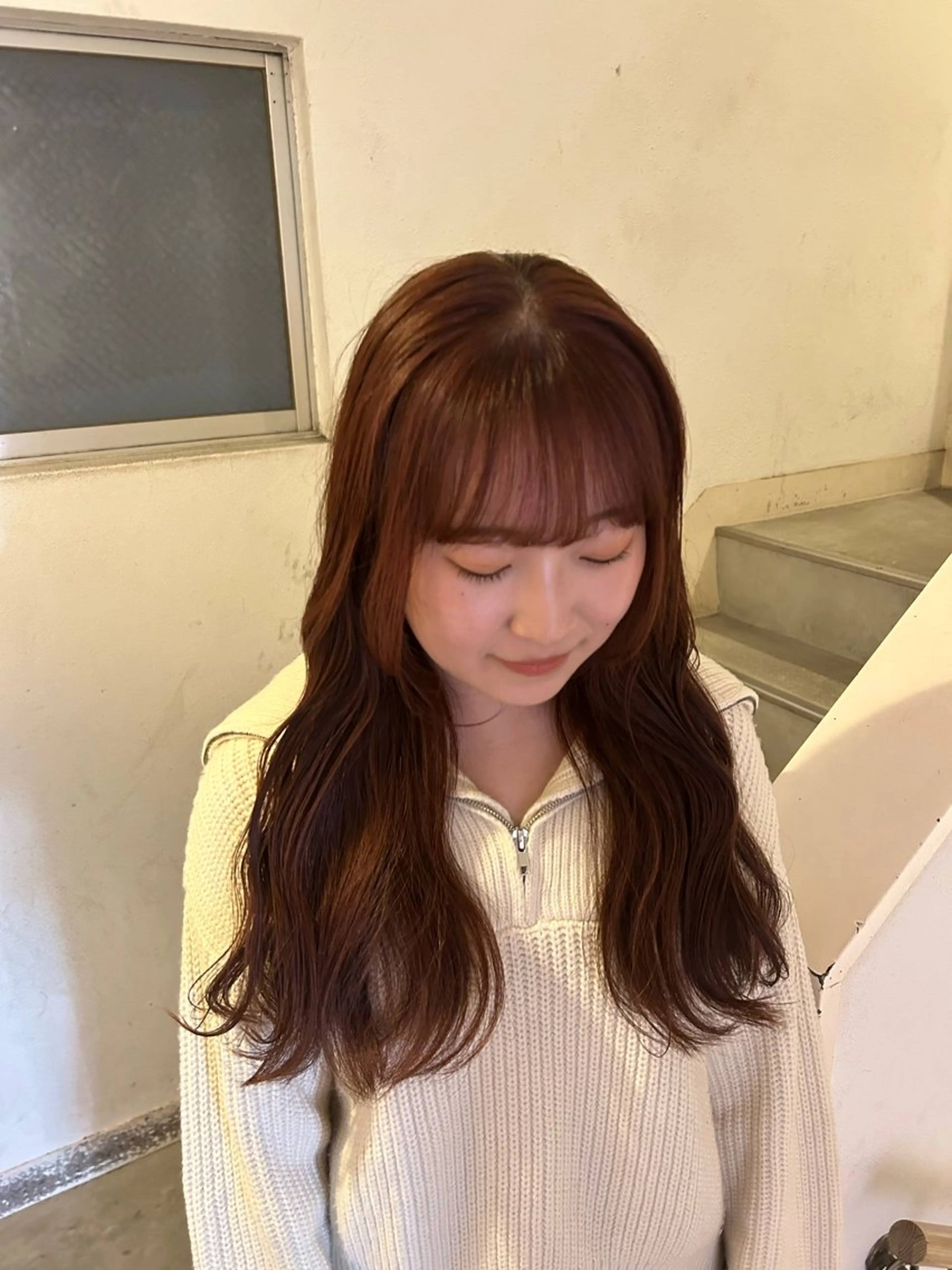 ロング カラー 愛結 暖色カラー🎀🩰のヘアスタイル