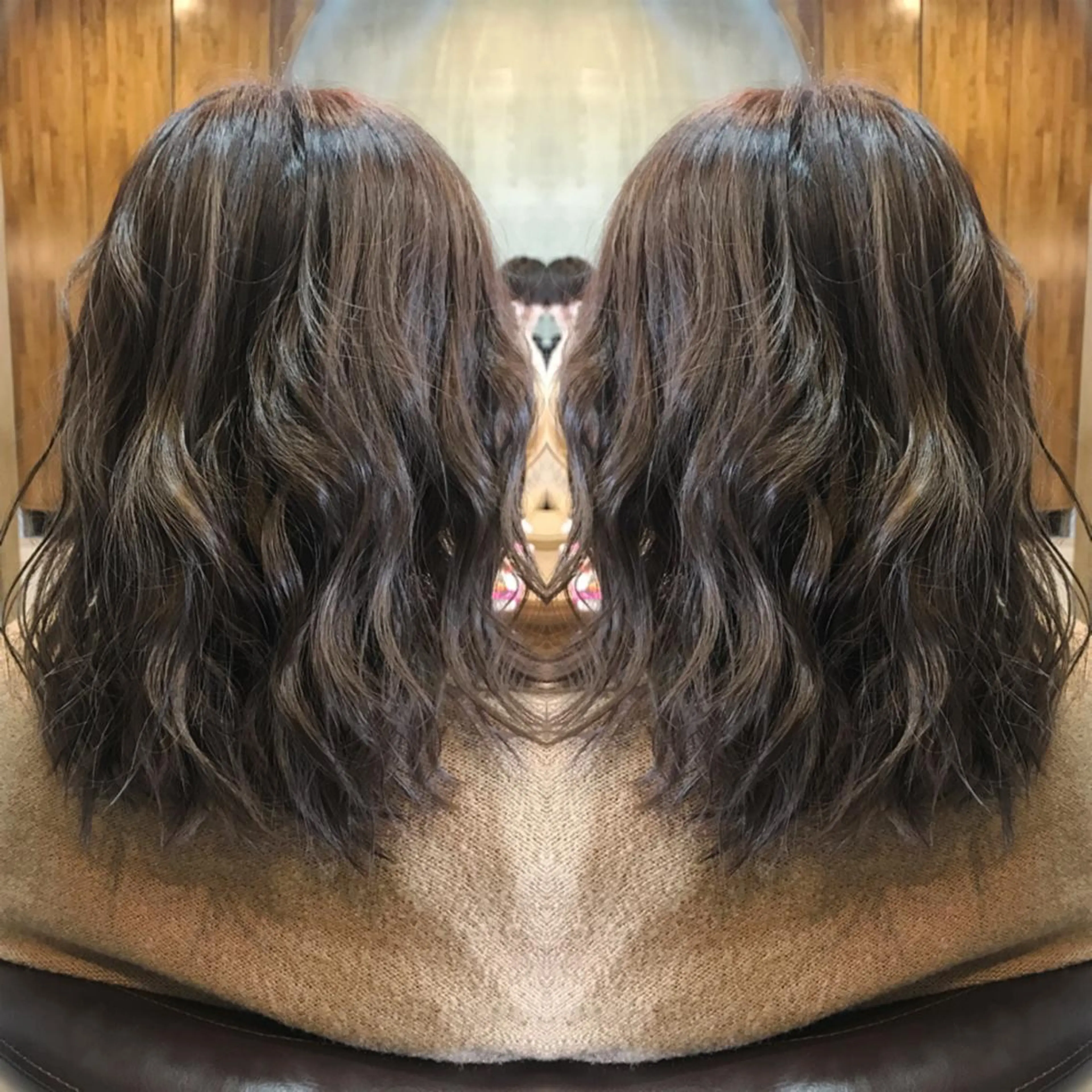 ミディアム カラー カット ヘアカラー トリートメント 重政 和樹のヘアスタイル