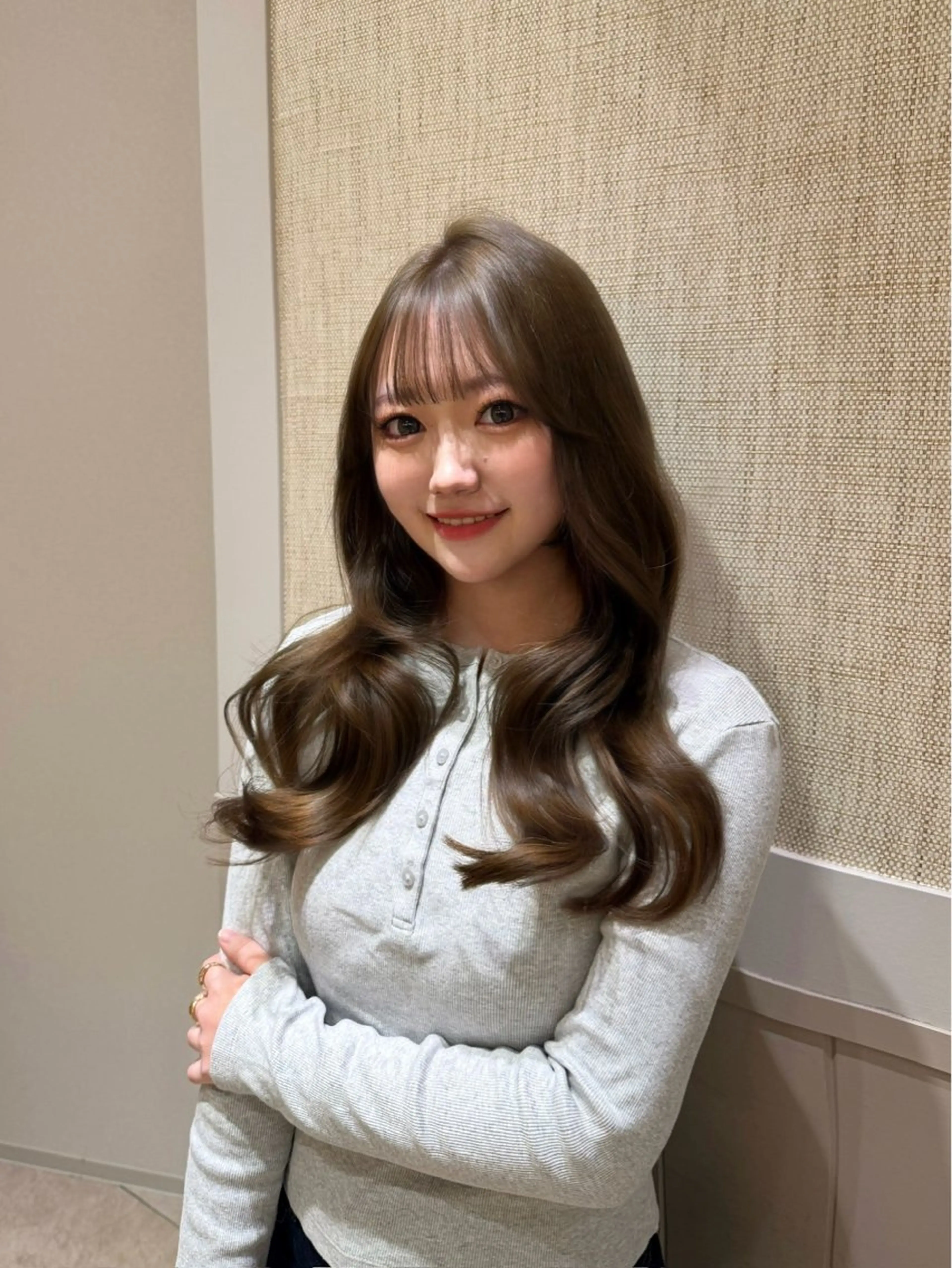 ロング カラー カット ヘアカラー トリートメント 🩷渋谷/韓国/レイ ヤー/透明感Sayaのヘアスタイル