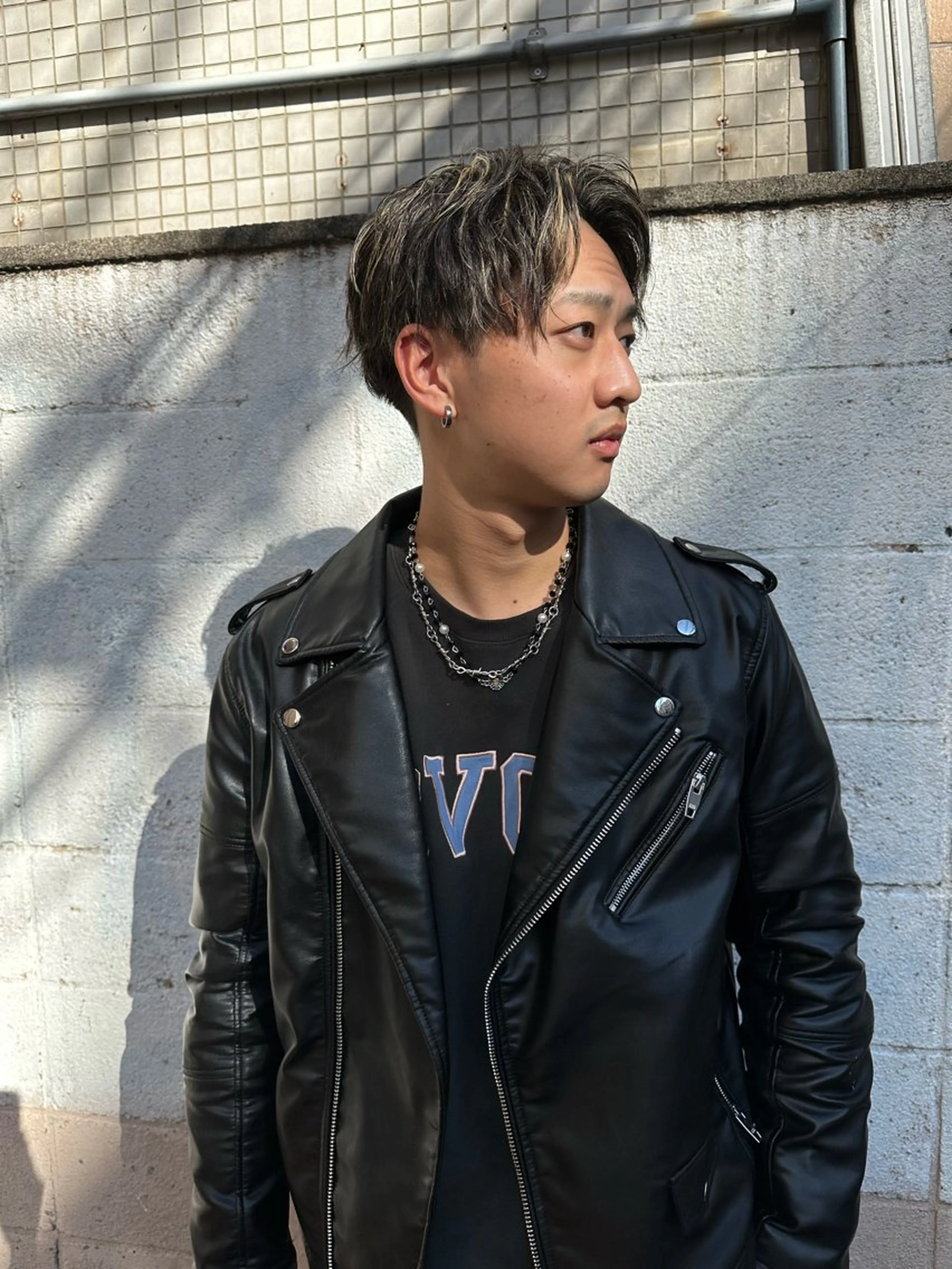 カラー パーマ メンズ メンズメッシュ メンズパーマ ダブルカラー メッシュ 渋谷 メンズヘア⭐️ タニグチヨシユキのヘアスタイル