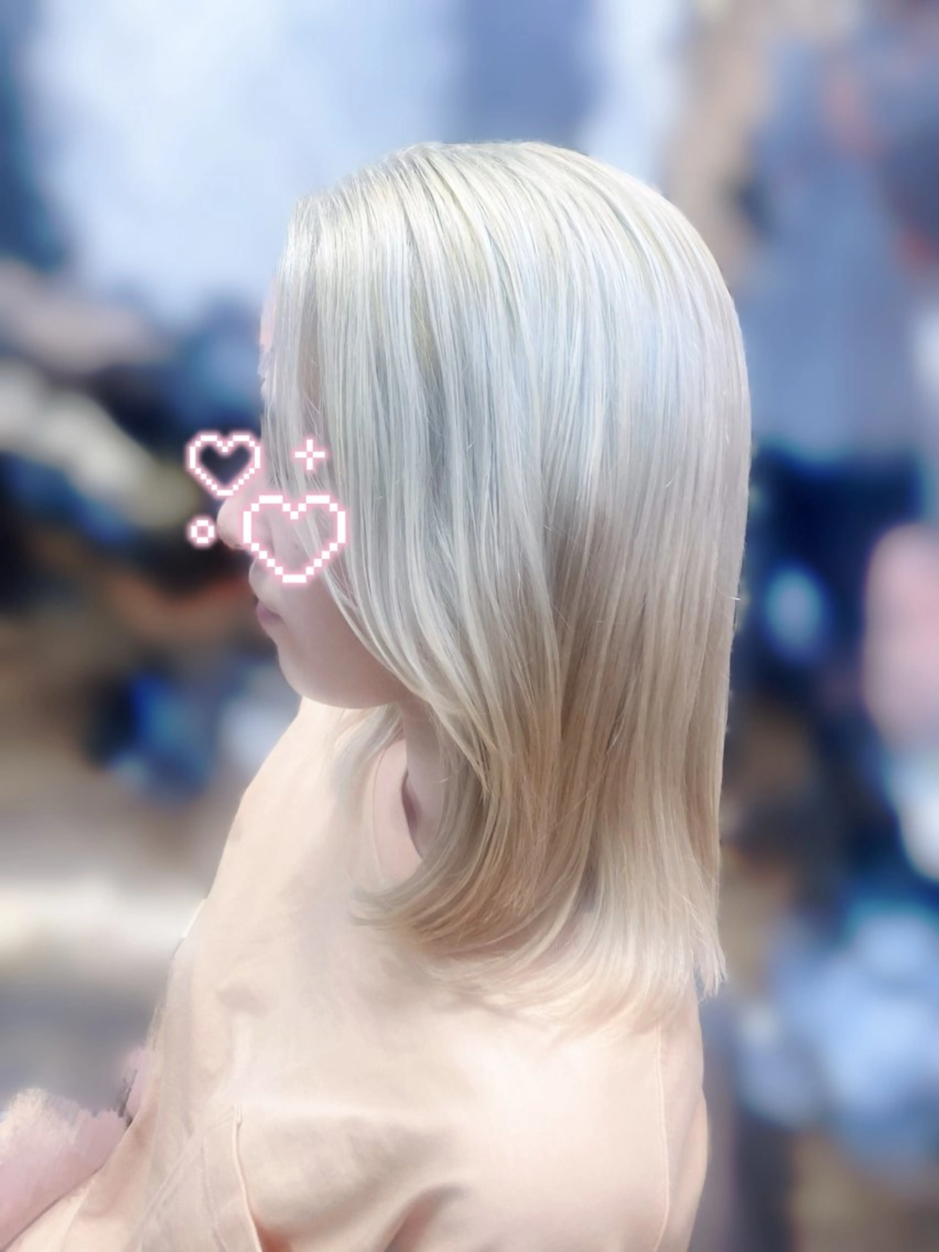 カラー ベージュカラー ブリーチ 透明感カラー ハイトーンカラー 長谷川 ゆりのヘアスタイル