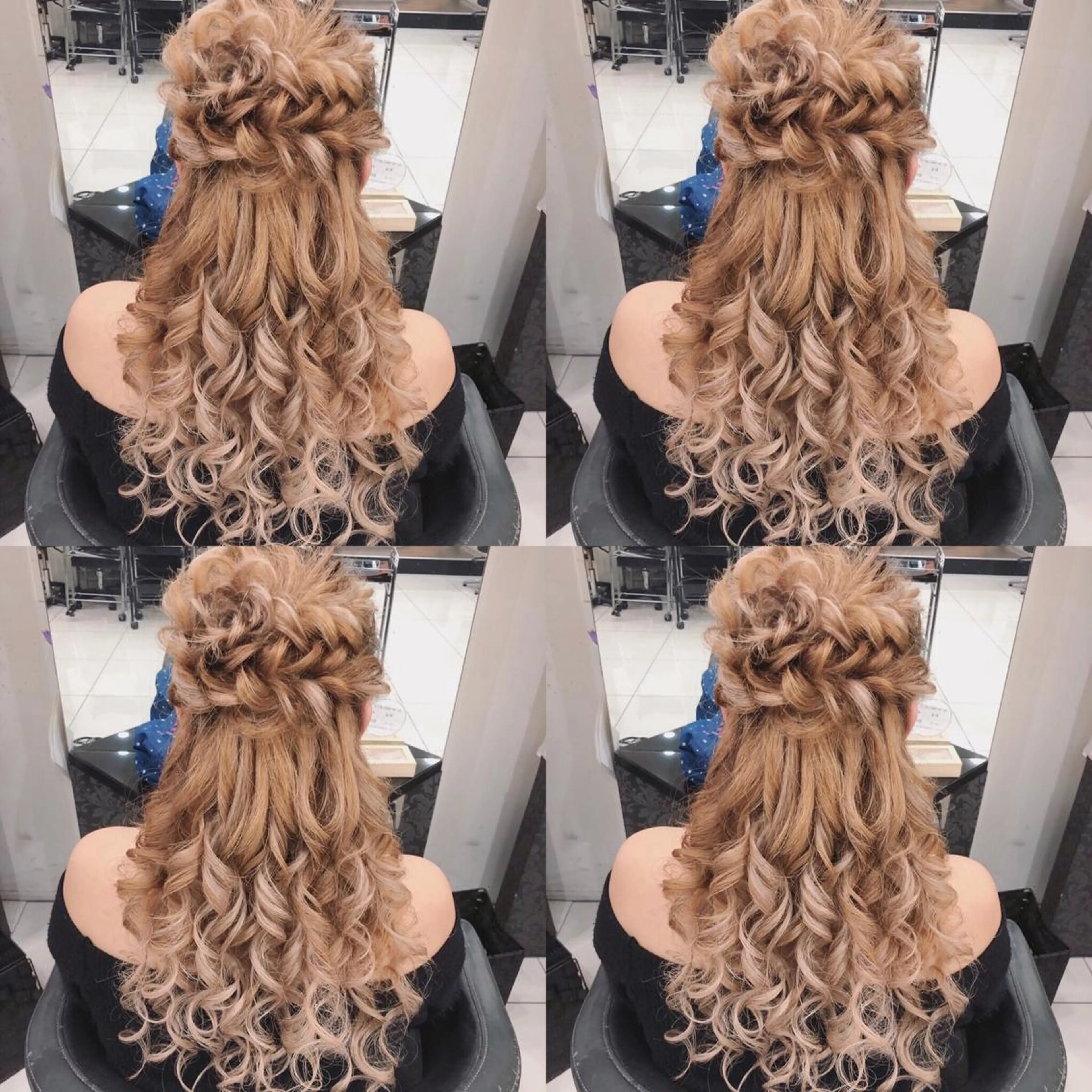 ロング ヘアアレンジ ハーフアップ ヘアセット 🌷MAYU 🌷のヘアスタイル