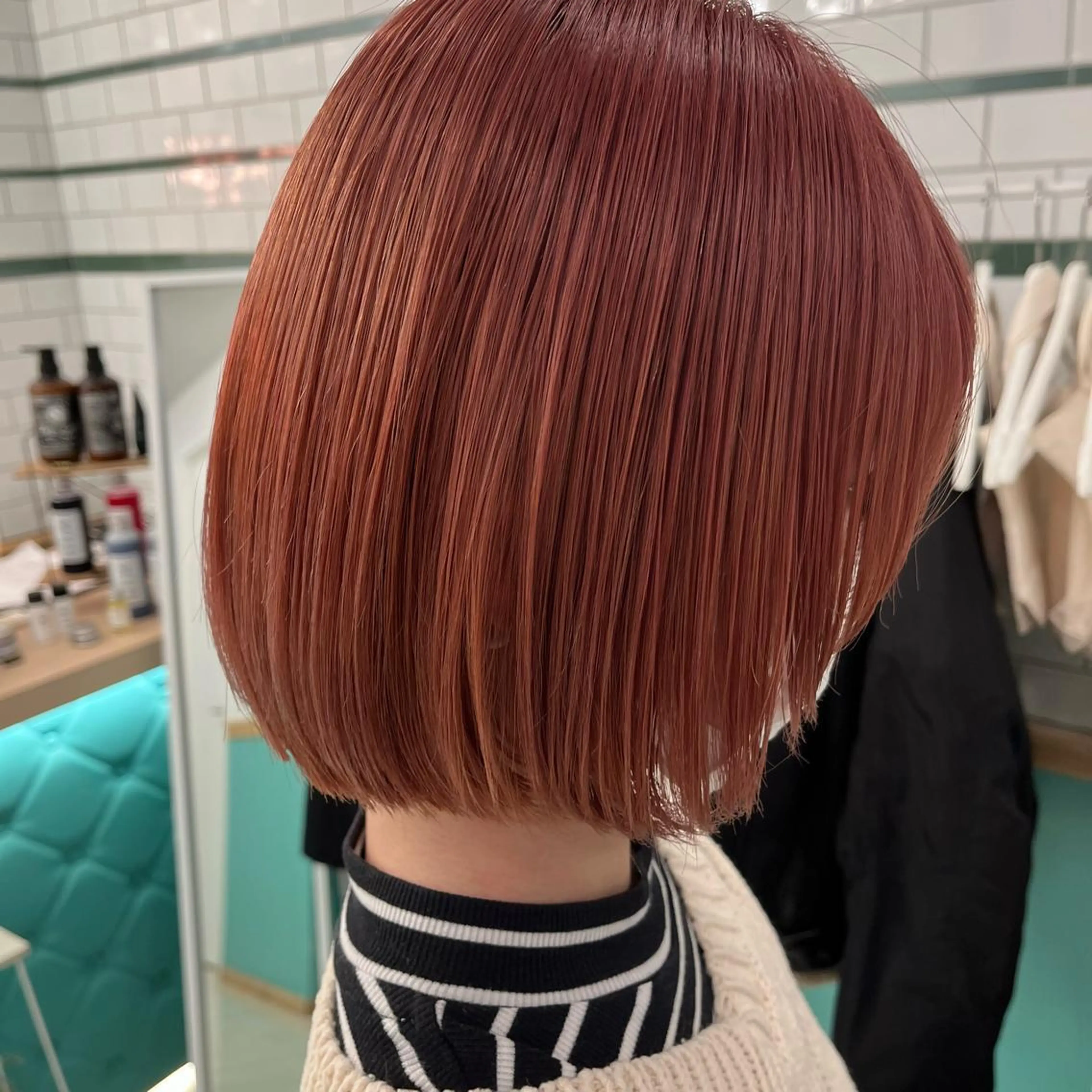 カラー ブリーチ ピンクカラー 透明感ブリーチ ハイトーンウエダのヘアスタイル