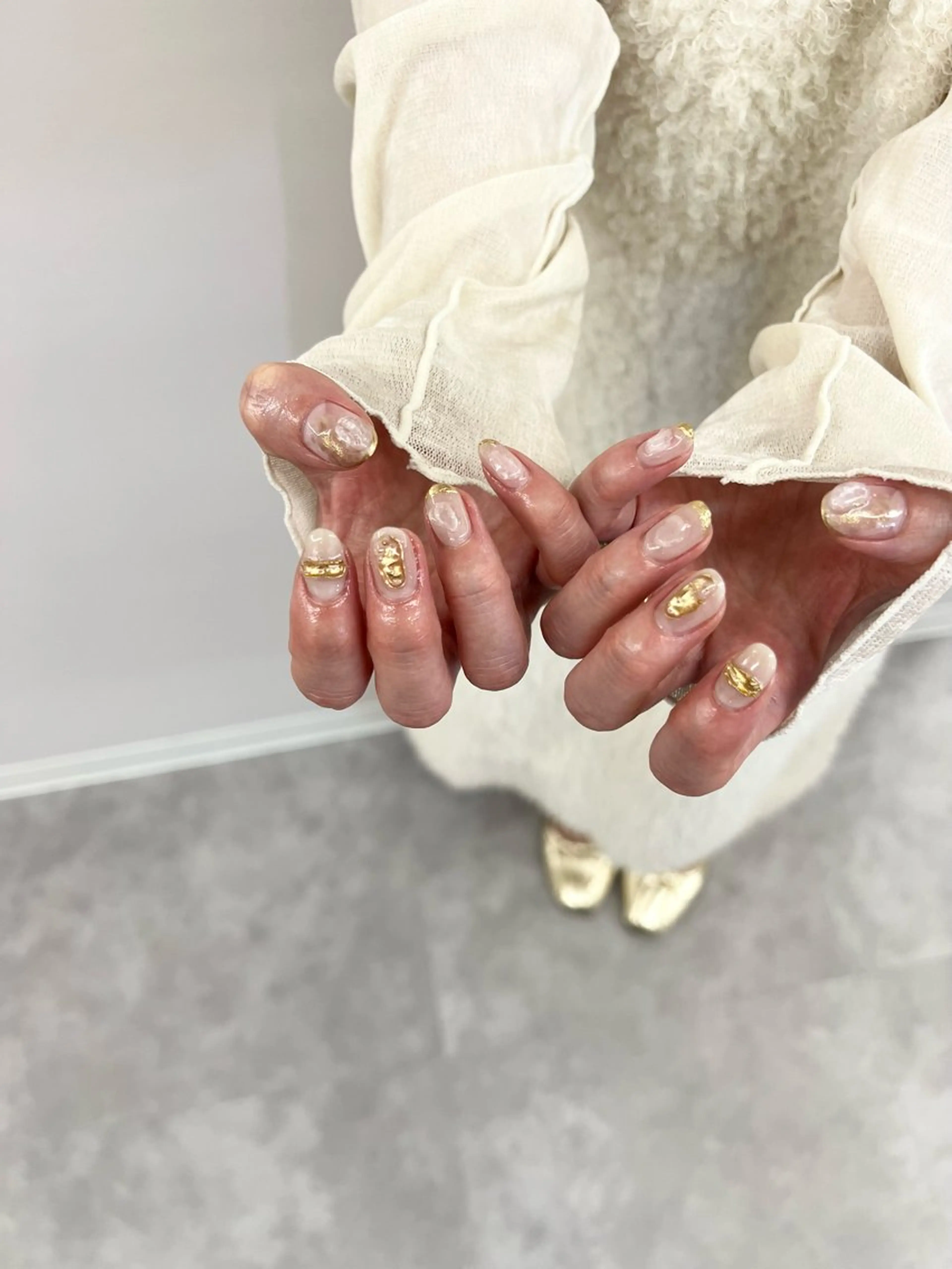 ネイル フラッシュネイル ジェルネイル 韓国ネイル 持ち込み ニュアンスネイル Bana_ Nailのネイルデザイン