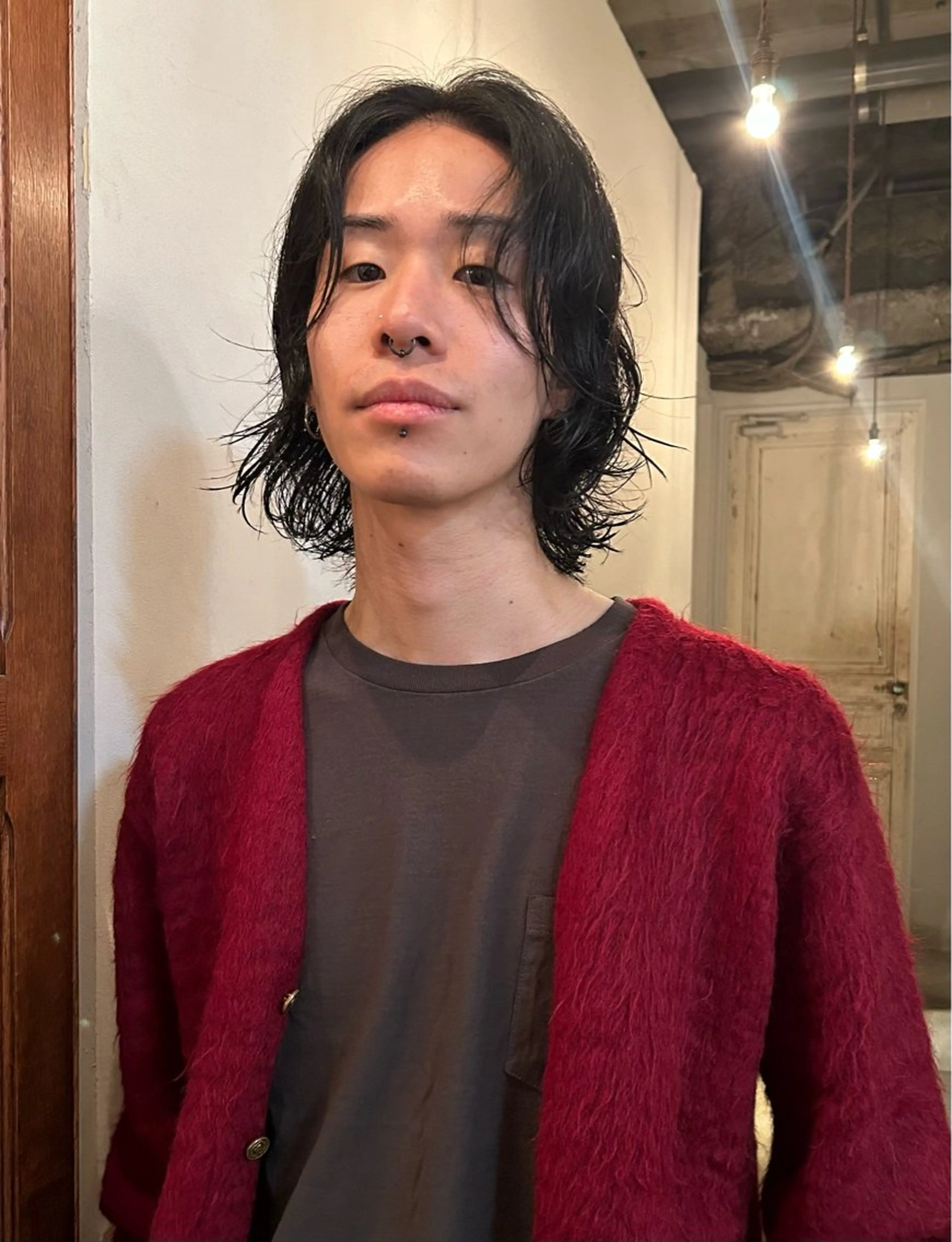 ミディアム パーマ メンズ 🗽デザインカット/ パーマ/MIRU🗽のヘアスタイル