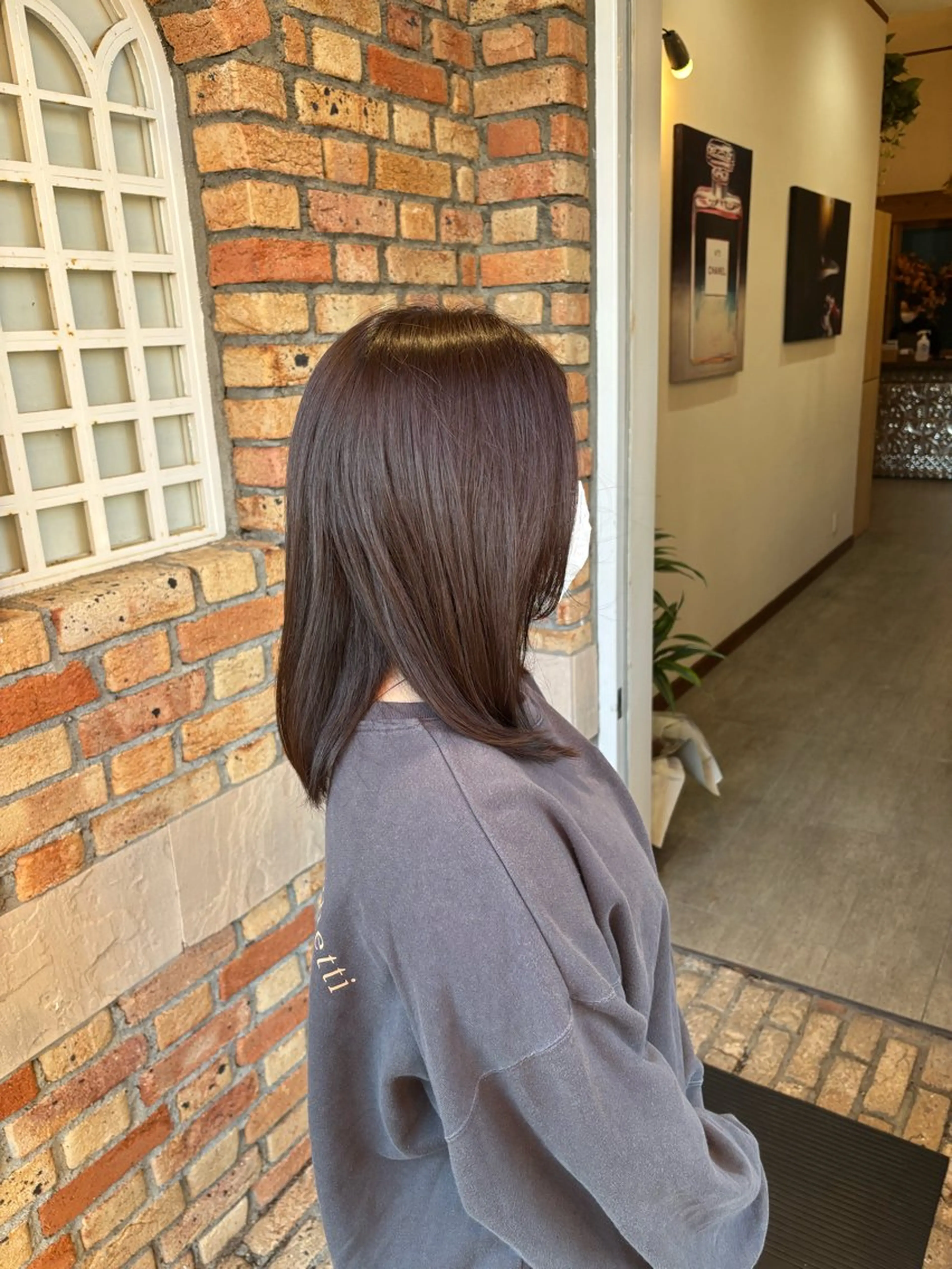 セミロング カラー ヘアカラー トリートメント Cocolo hair MADO所属・兼子莉彩 ／暗髪🤎／暖色🍒のヘアスタイル