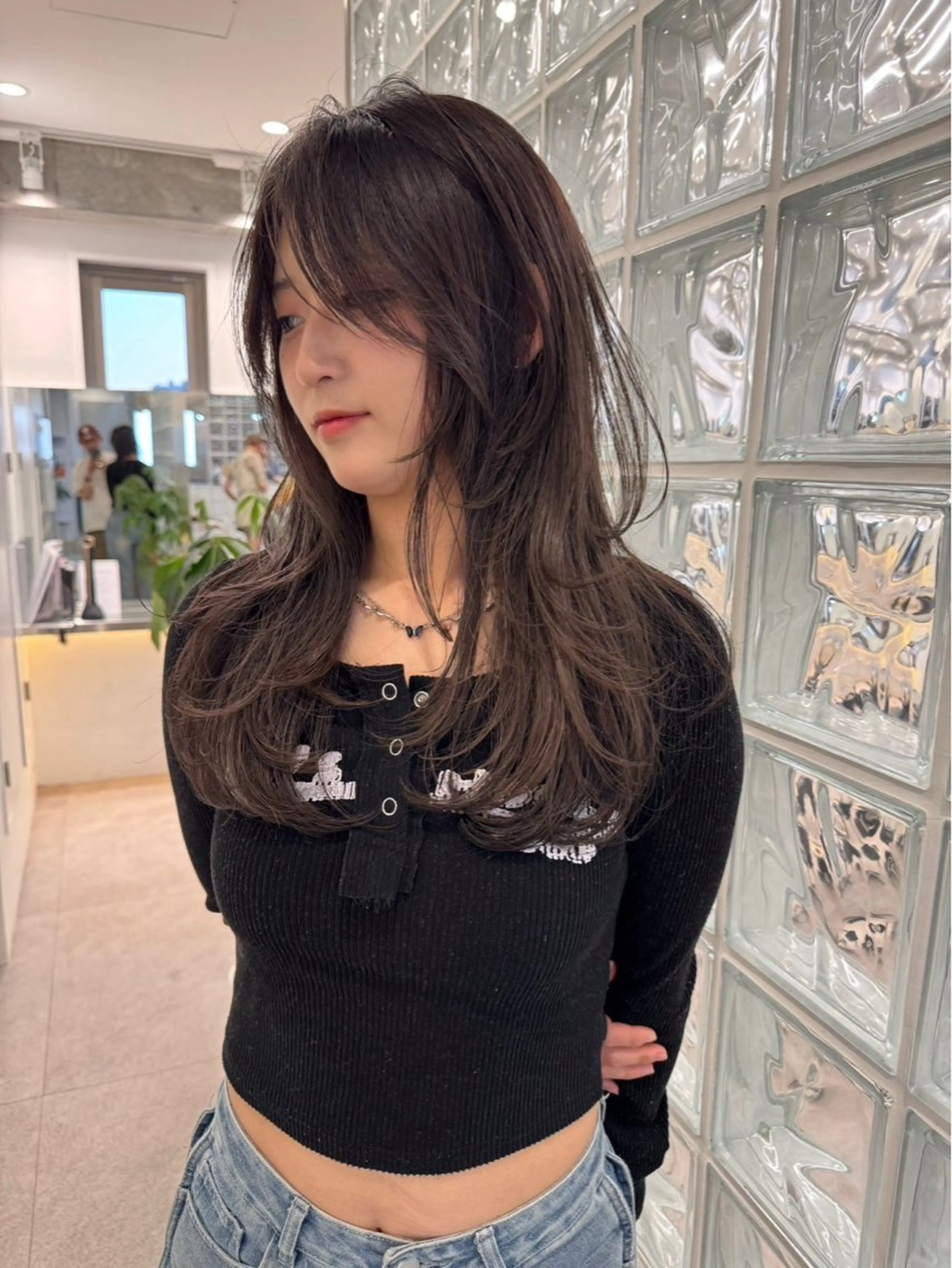 セミロング レイヤーカット fifth原宿/ 今村圭一のヘアスタイル