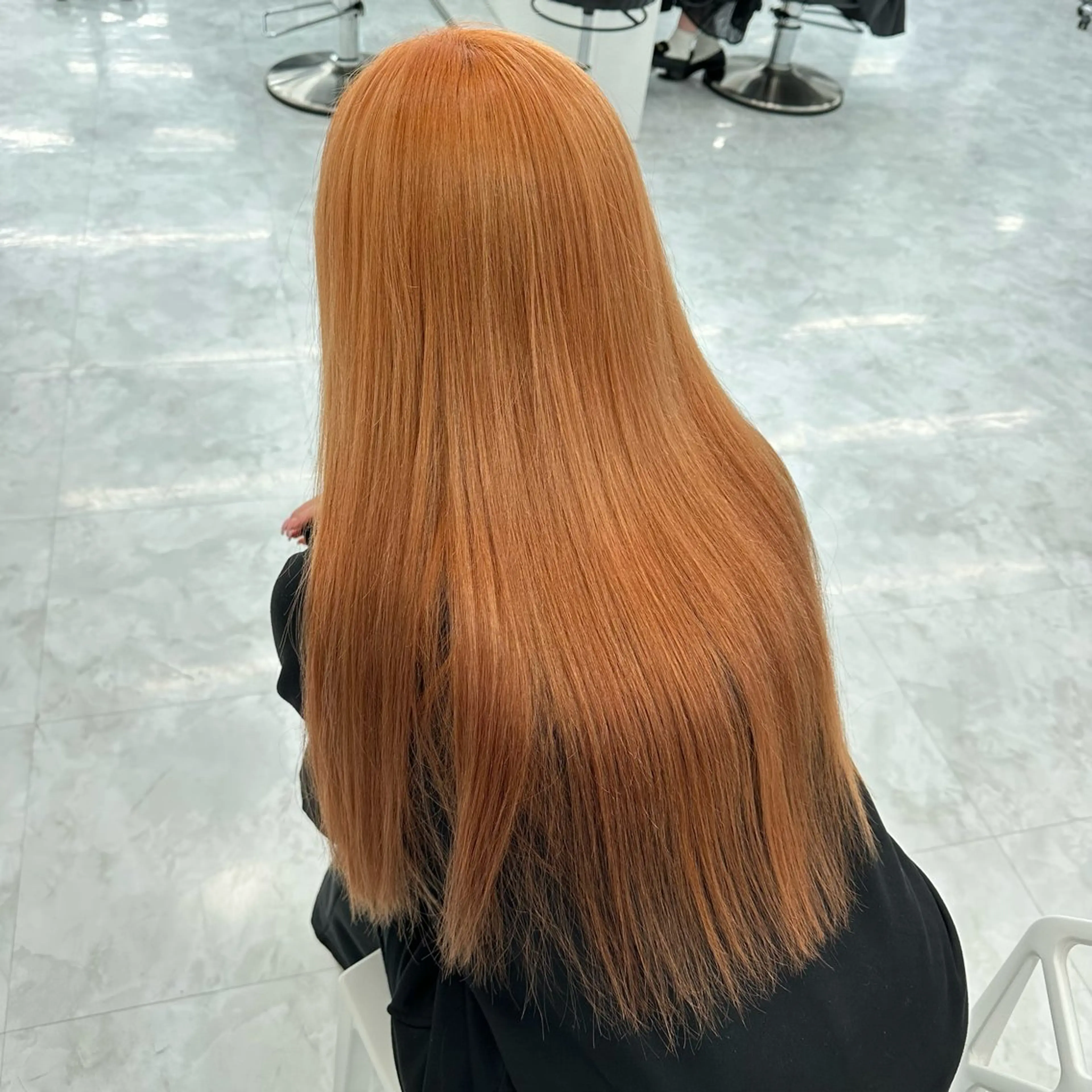 セミロング カラー ヘアカラー トリートメント ヘッドスパ ヘアセット レイヤーダブルカラー KYONのヘアスタイル