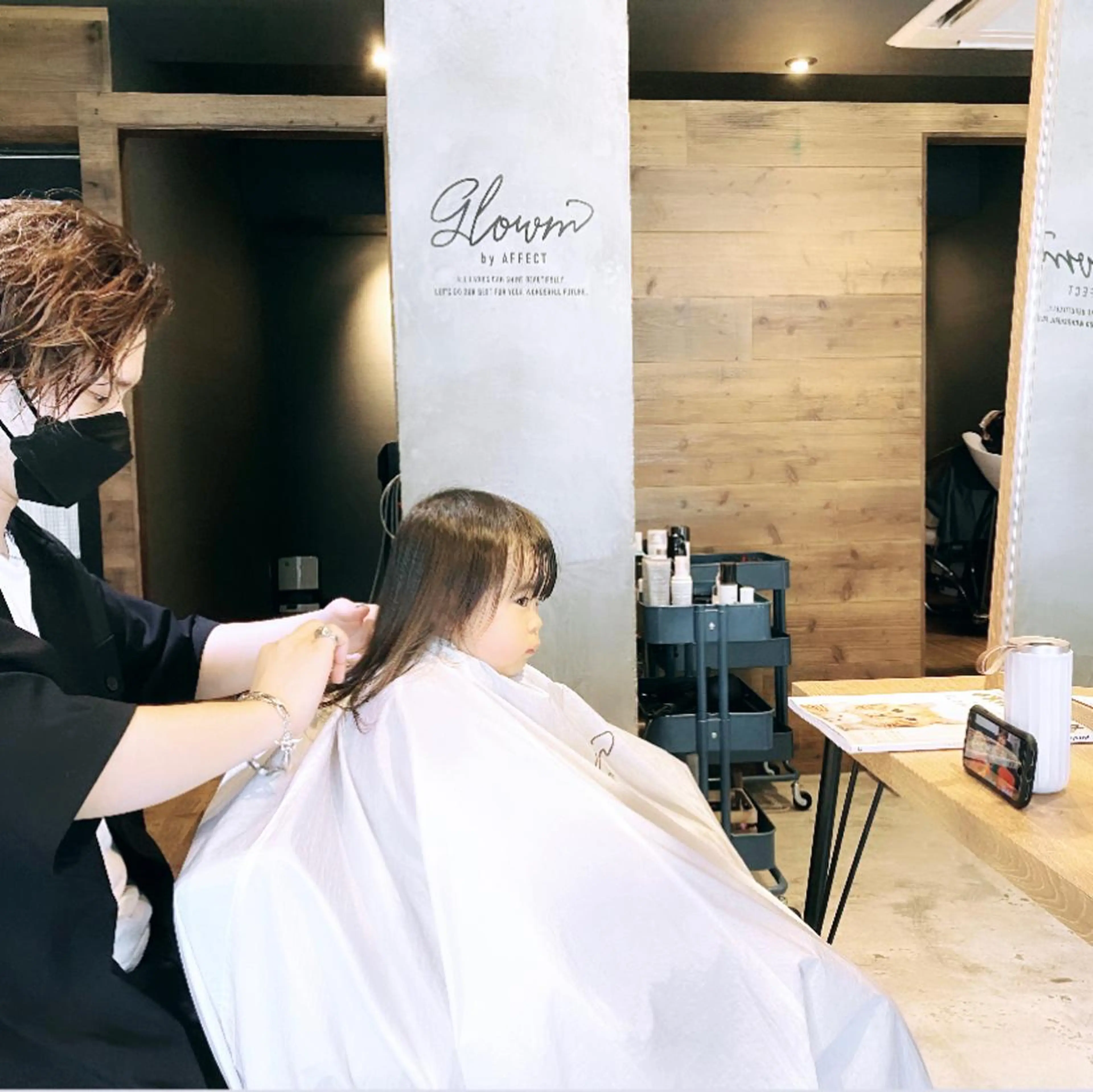 ミディアム カット glowm店長 加藤翔太のヘアスタイル