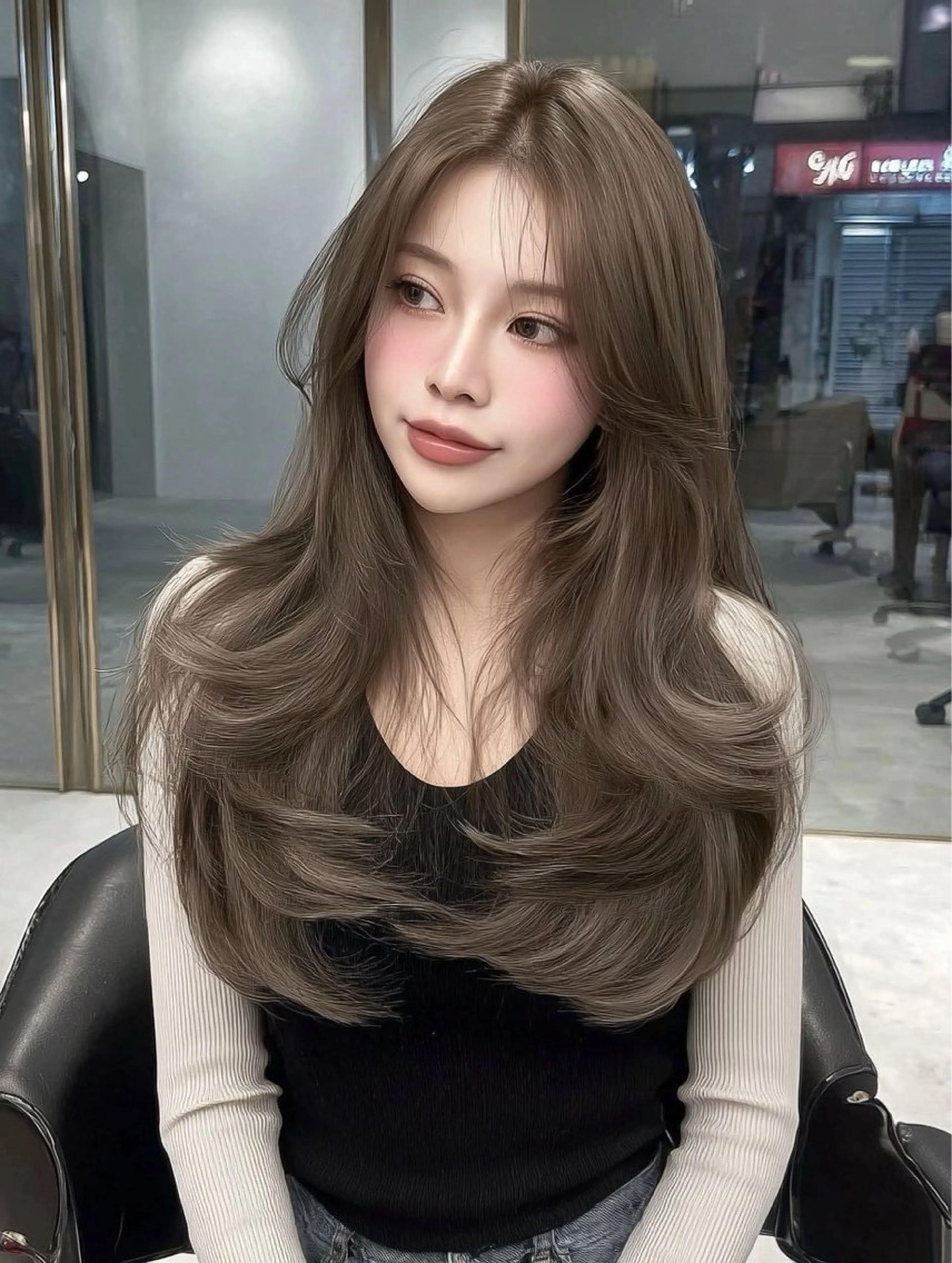 セミロング カラー 透明感カラー ハイトーンカラー インナーカラー ボブ 髪質改善 カット ヘアカラー ハイトーン/ブリーチ /reitのヘアスタイル