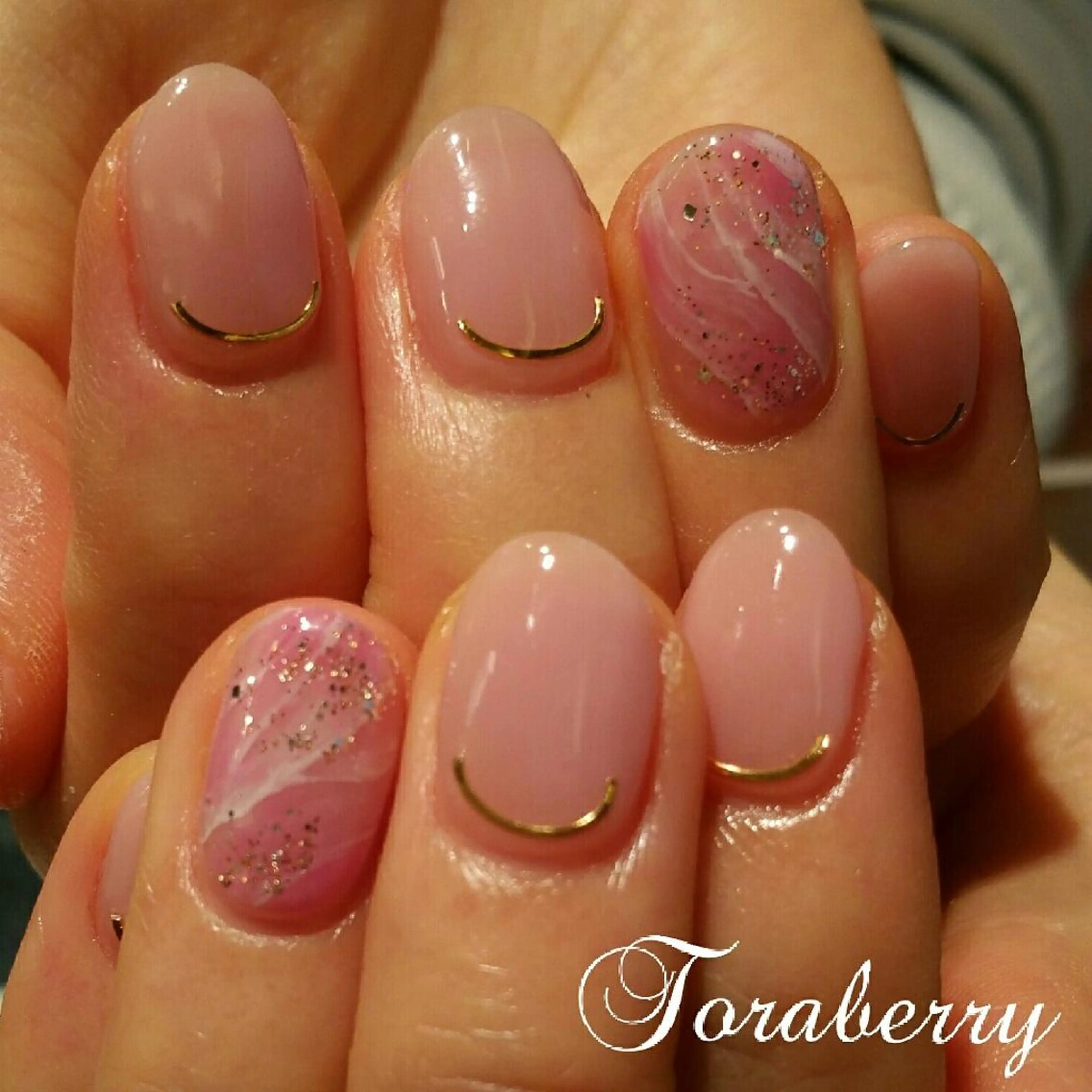 ネイル 大理石ネイル(マーブル) ネイリスト なつみのネイルデザイン